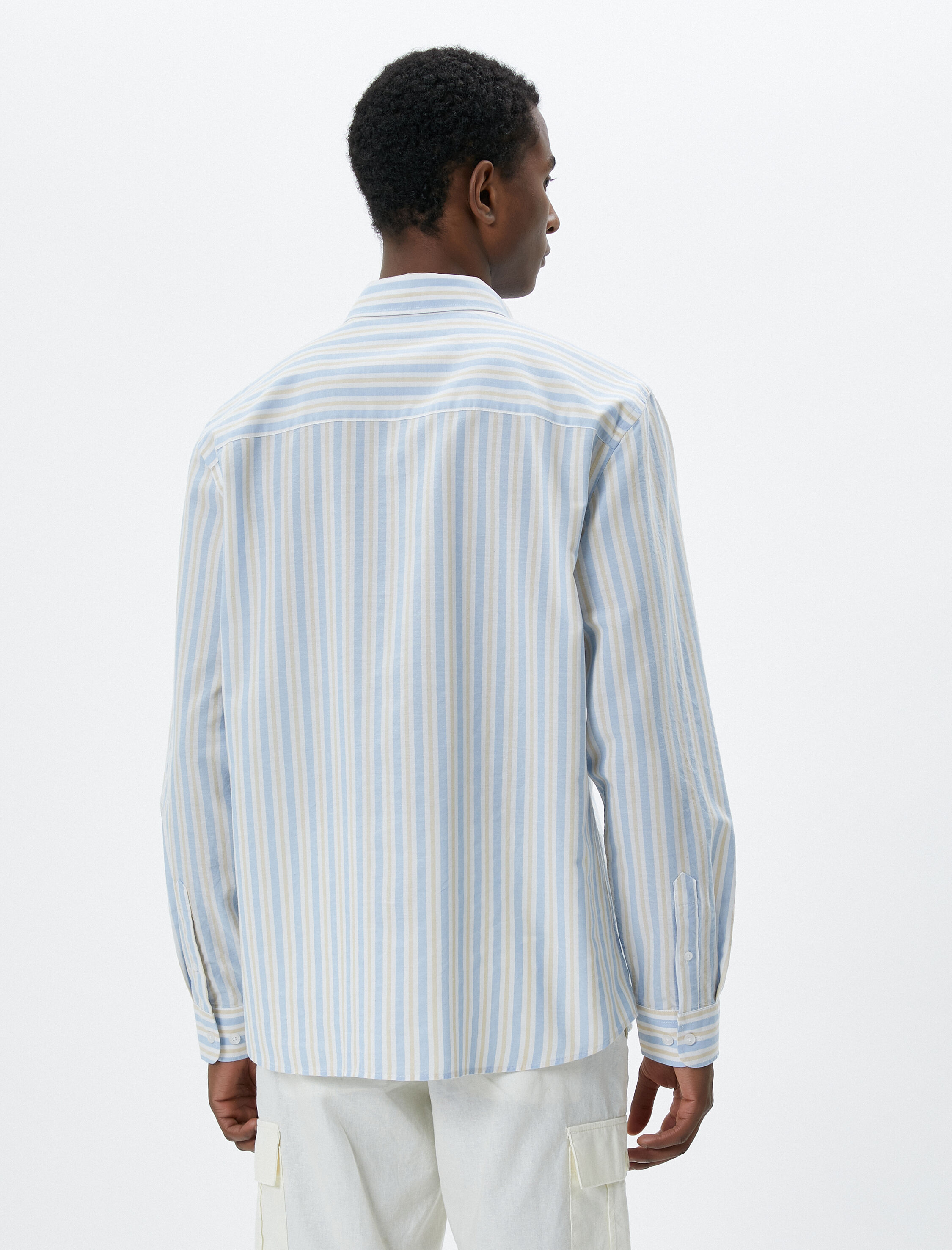   Klasik Manşet Yaka Gömlek Düğmeli Uzun Kollu