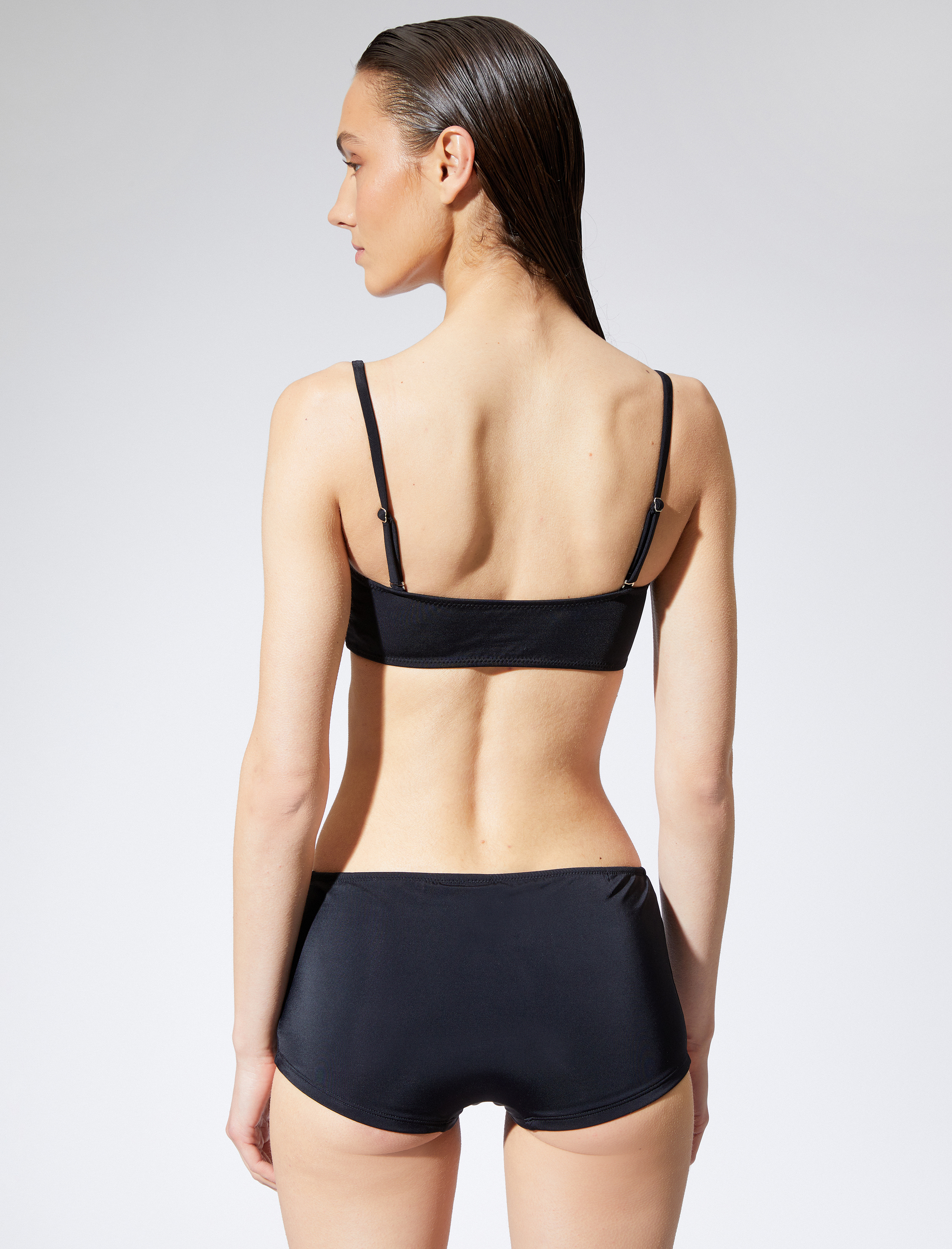   Straplez Bikini Üstü Kaplı Çıkarılabilir İnce Askılı