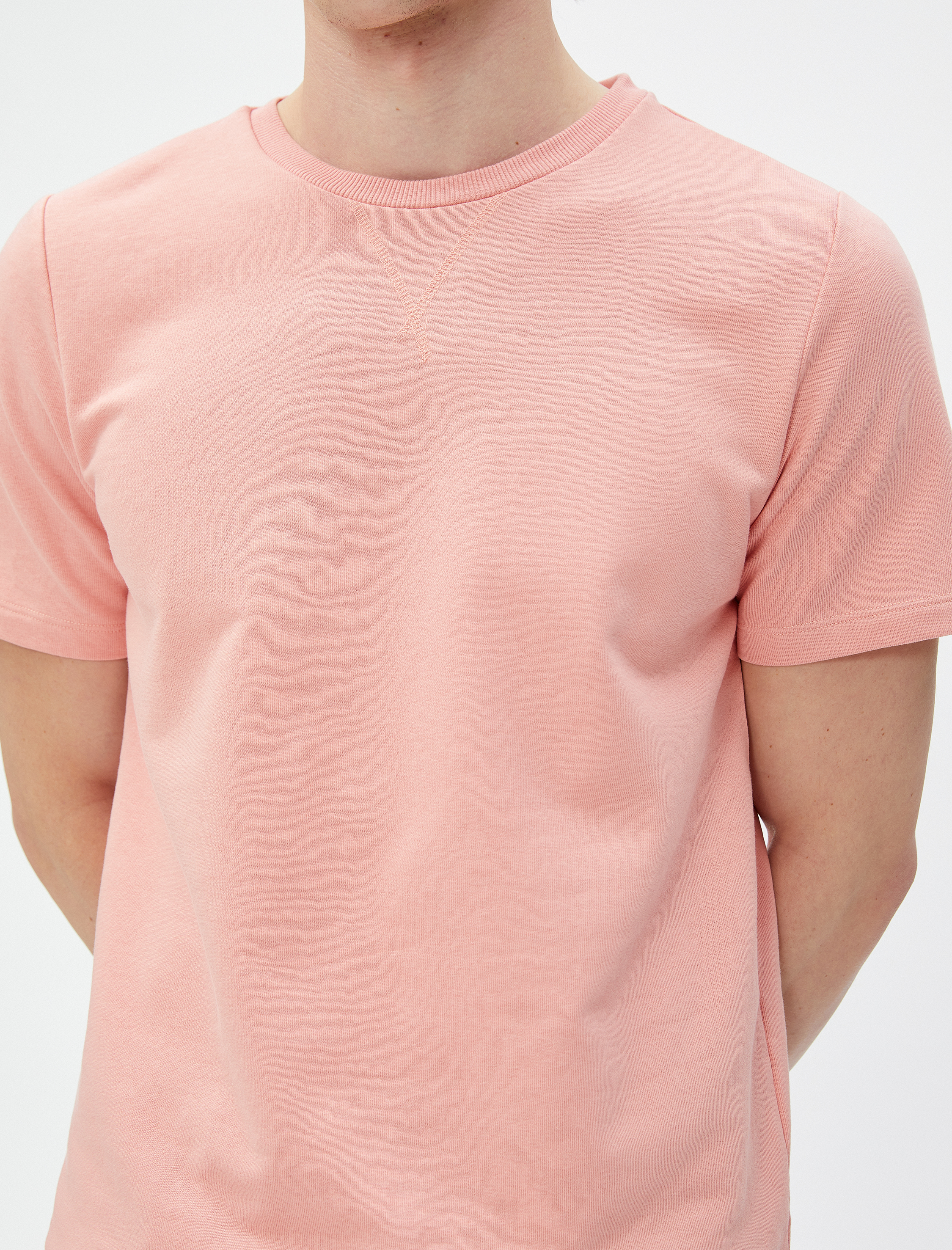   Kaşkorse Tişört Etiket Baskı Detaylı Bisiklet Yaka