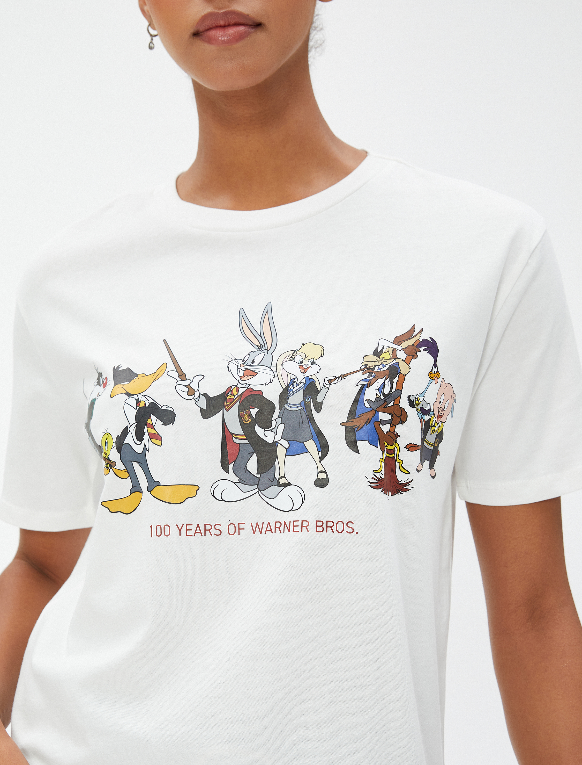   Looney Tunes Tişört Lisanslı Baskılı Bisiklet Yaka