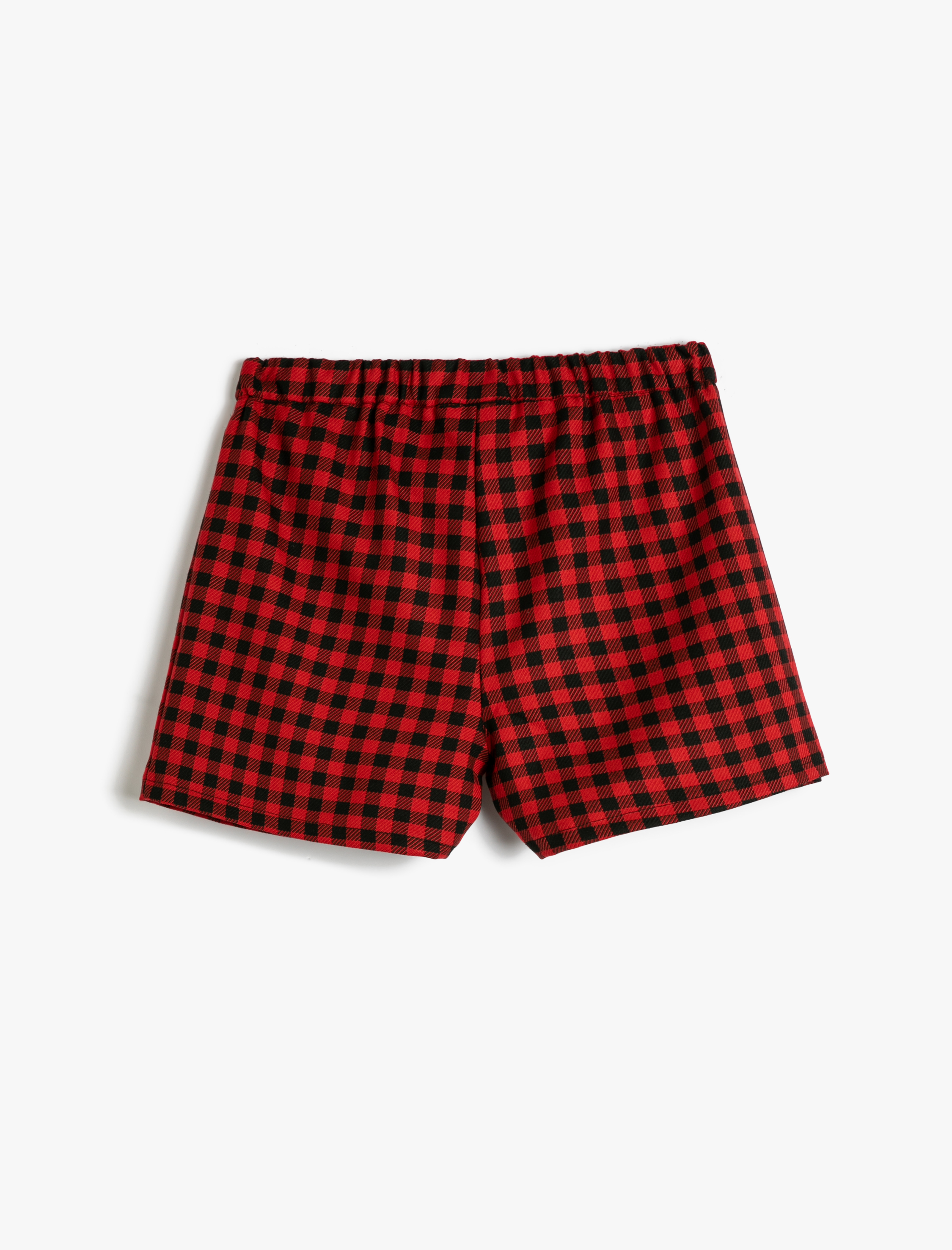  Kız Çocuk Şort Etek Anvelop Beli Lastikli Pileli Tuşe Kumaş