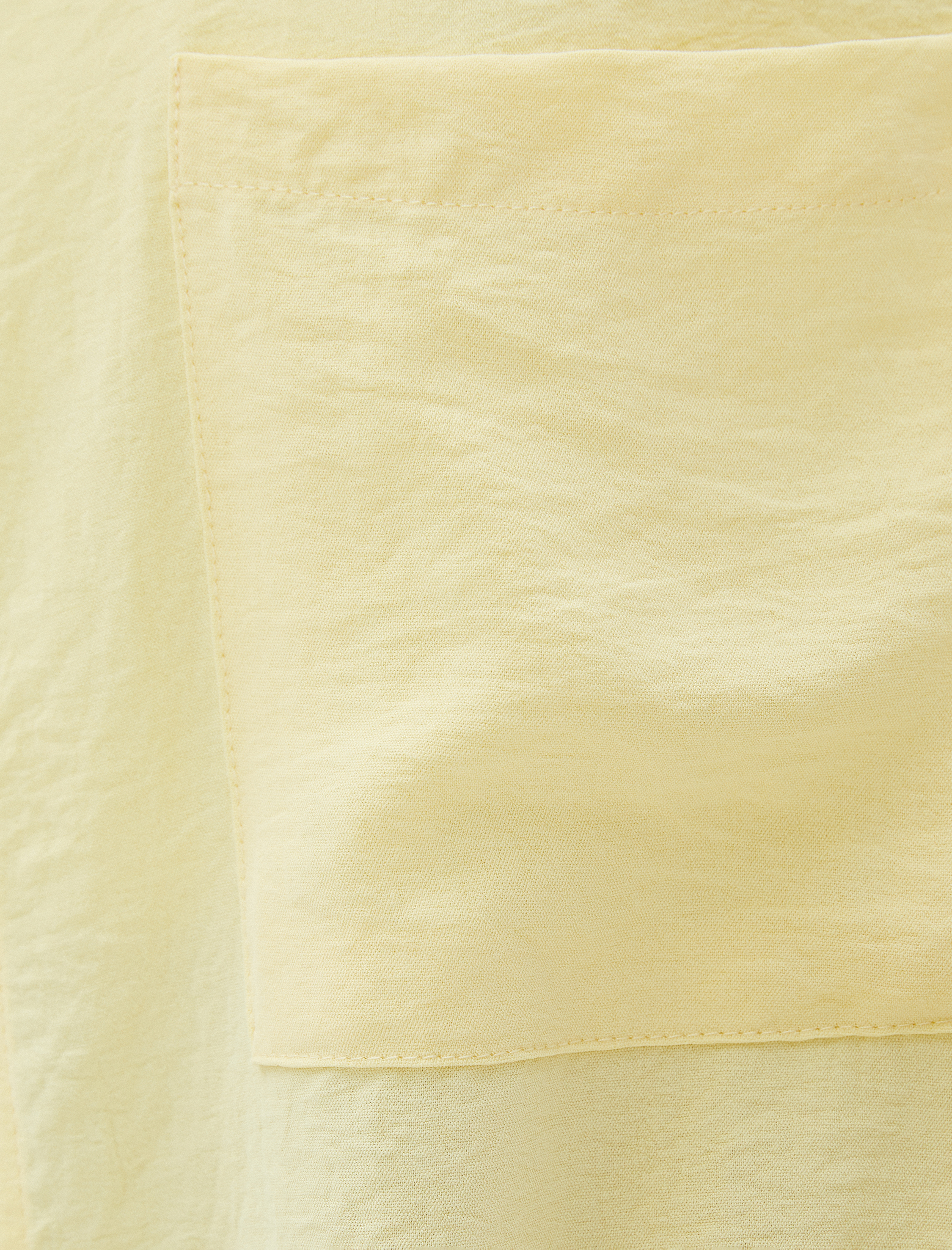   Oversize Gömlek Kısa Kollu Dokulu Cep Detaylı Düğmeli