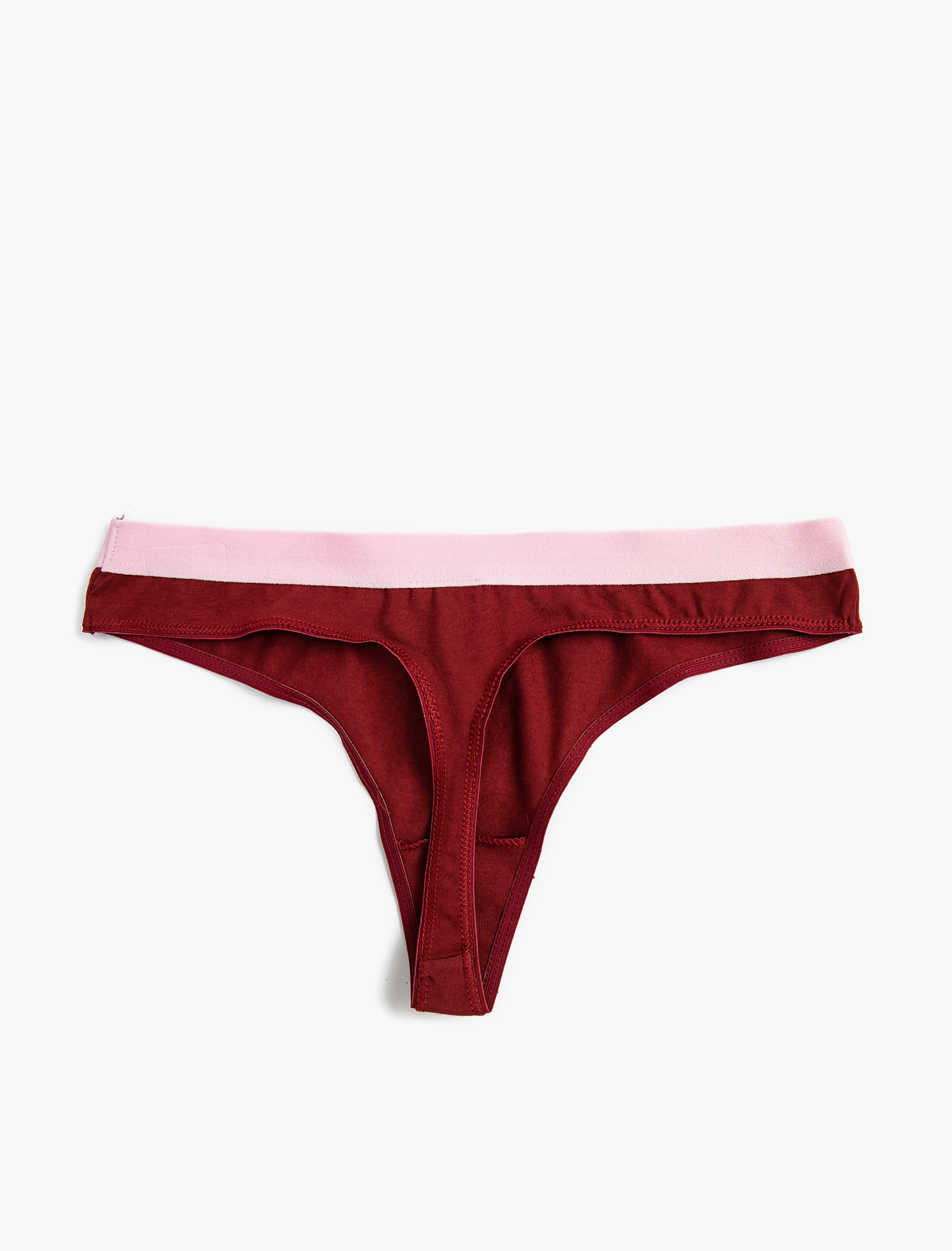   String Külot Slogan Baskılı Ribanalı