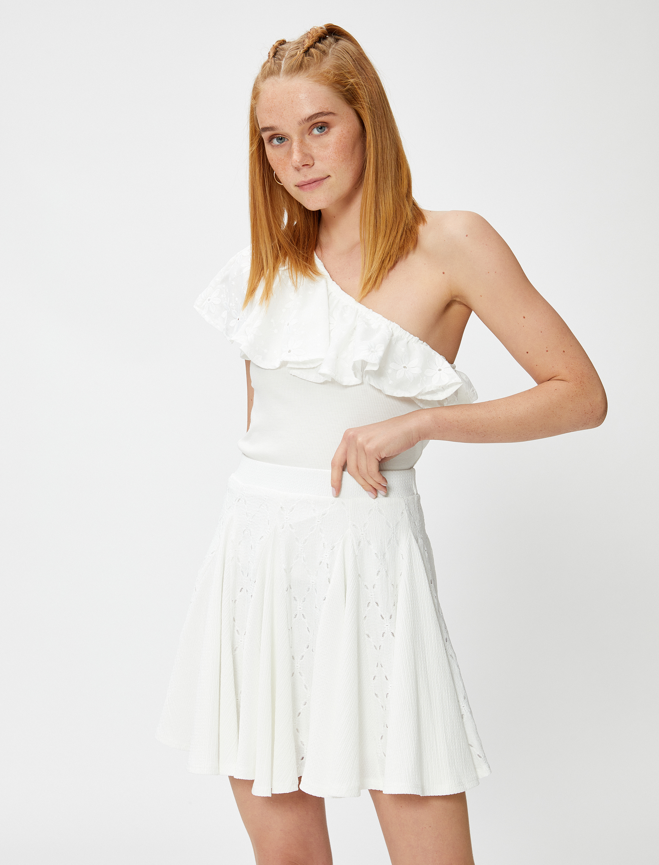   Tuba Ünsal X Koton - Volanlı Mini Çan Etek