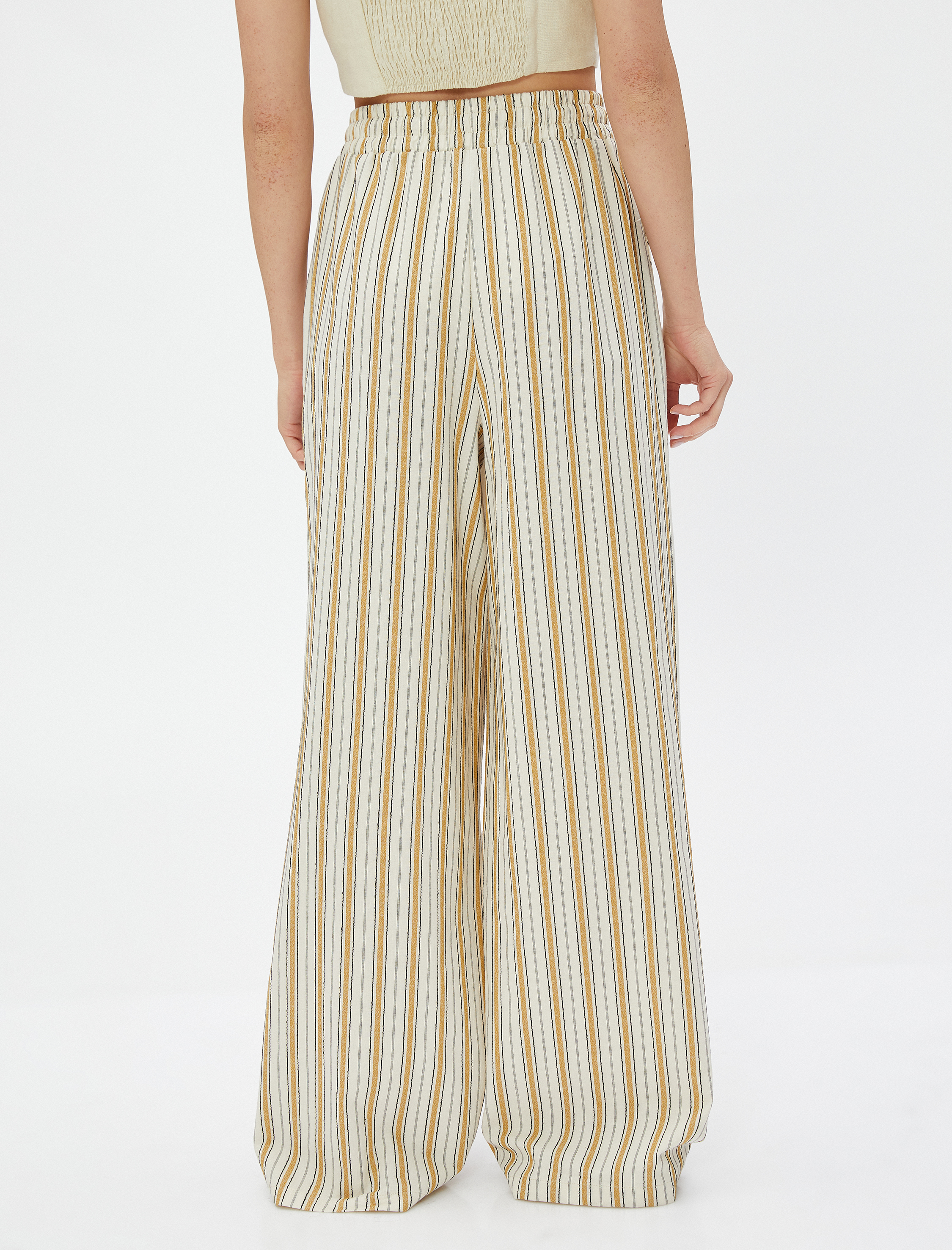   Palazzo Pantolon Cepli Beli Bağlamalı