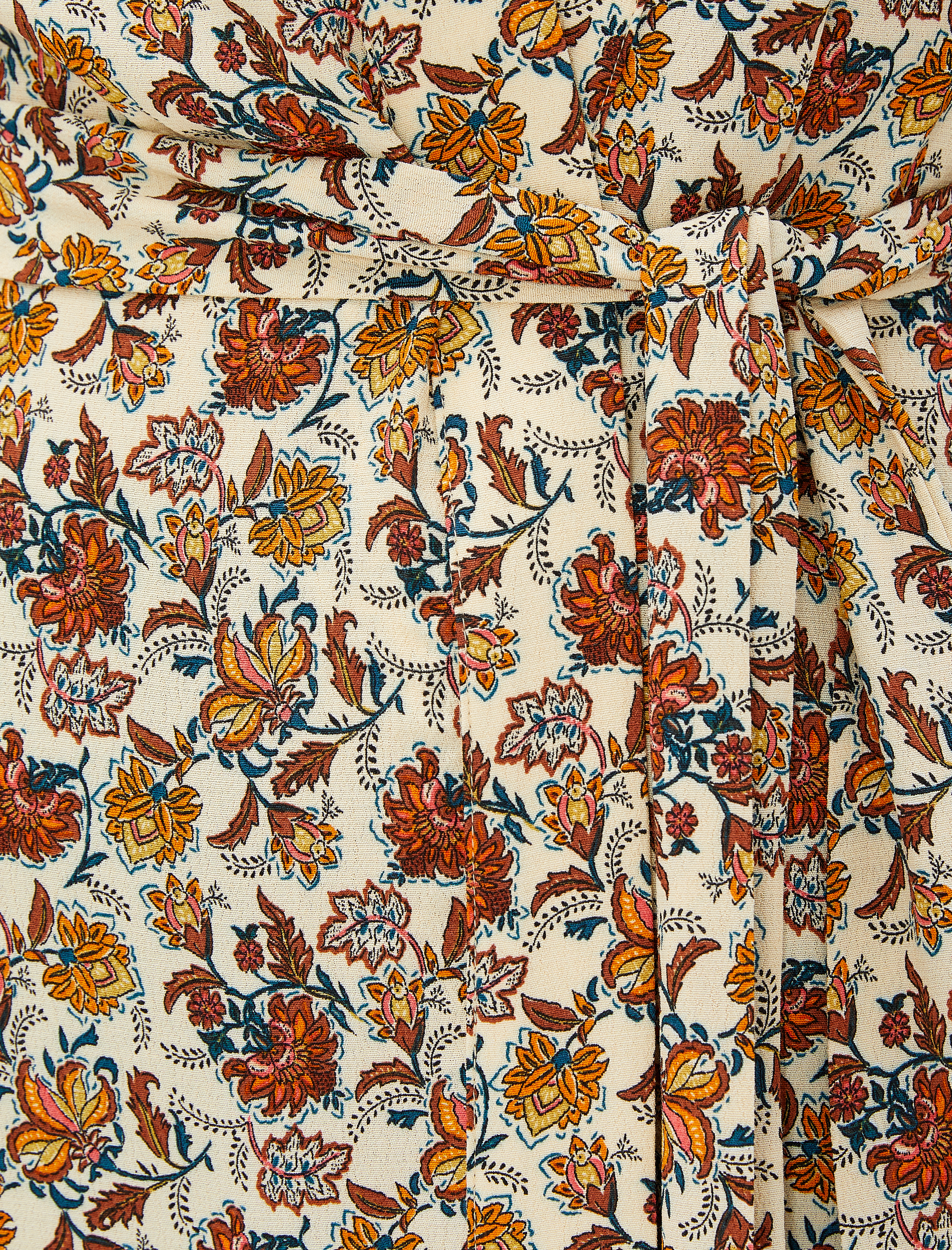   Çiçekli Kimono Kuşaklı Midi Boy