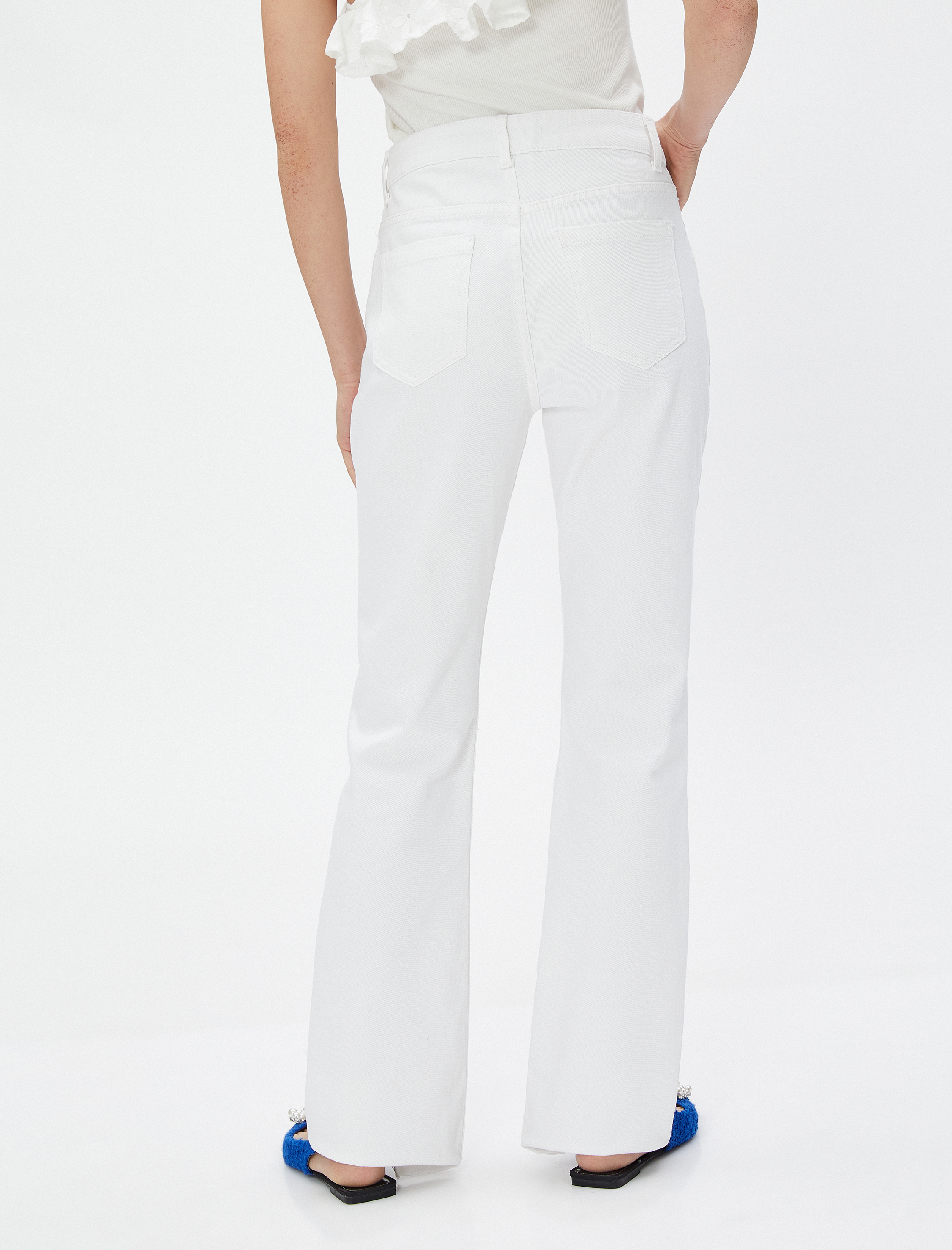   Tuba Ünsal X Koton - Düz Paça Yüksek Bel Kot Pantolon