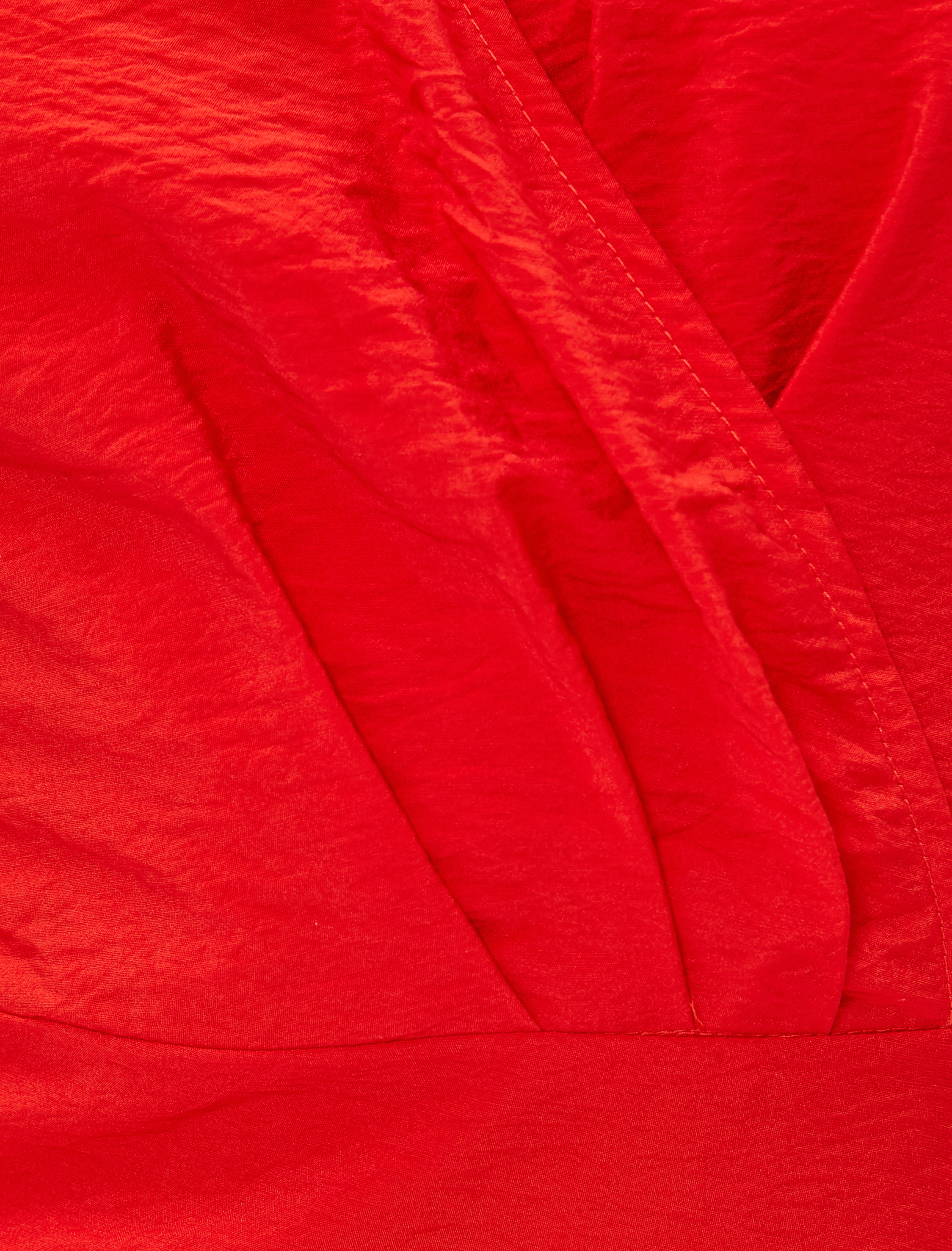   Mini Gömlek Elbise Kolsuz Volanlı