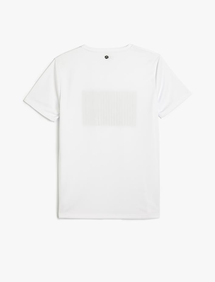  Spor Tişört Baskılı Bisiklet Yaka Kısa Kollu