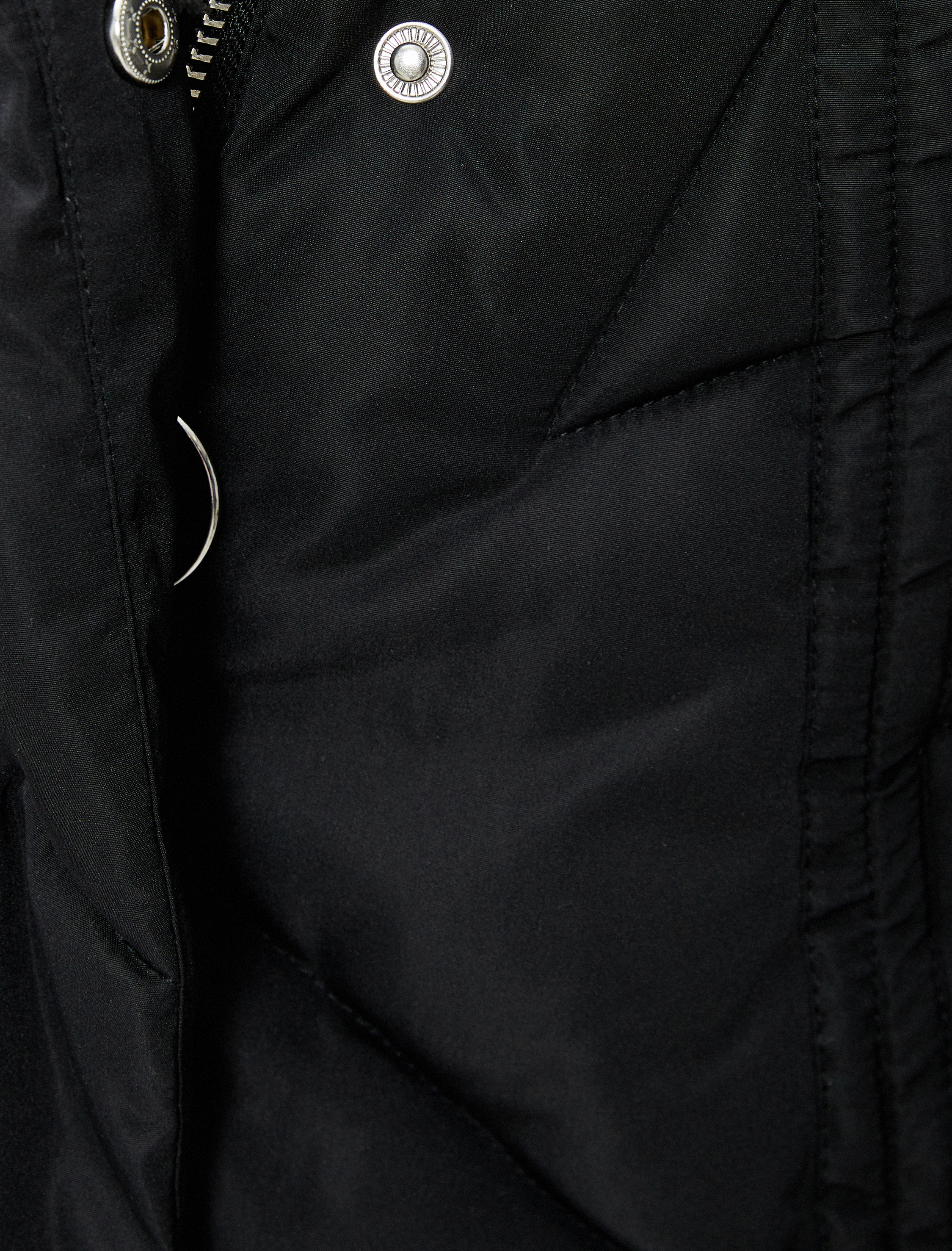   Şişme Mont Cepli Fermuarlı Kapüşonlu Peluş Detaylı