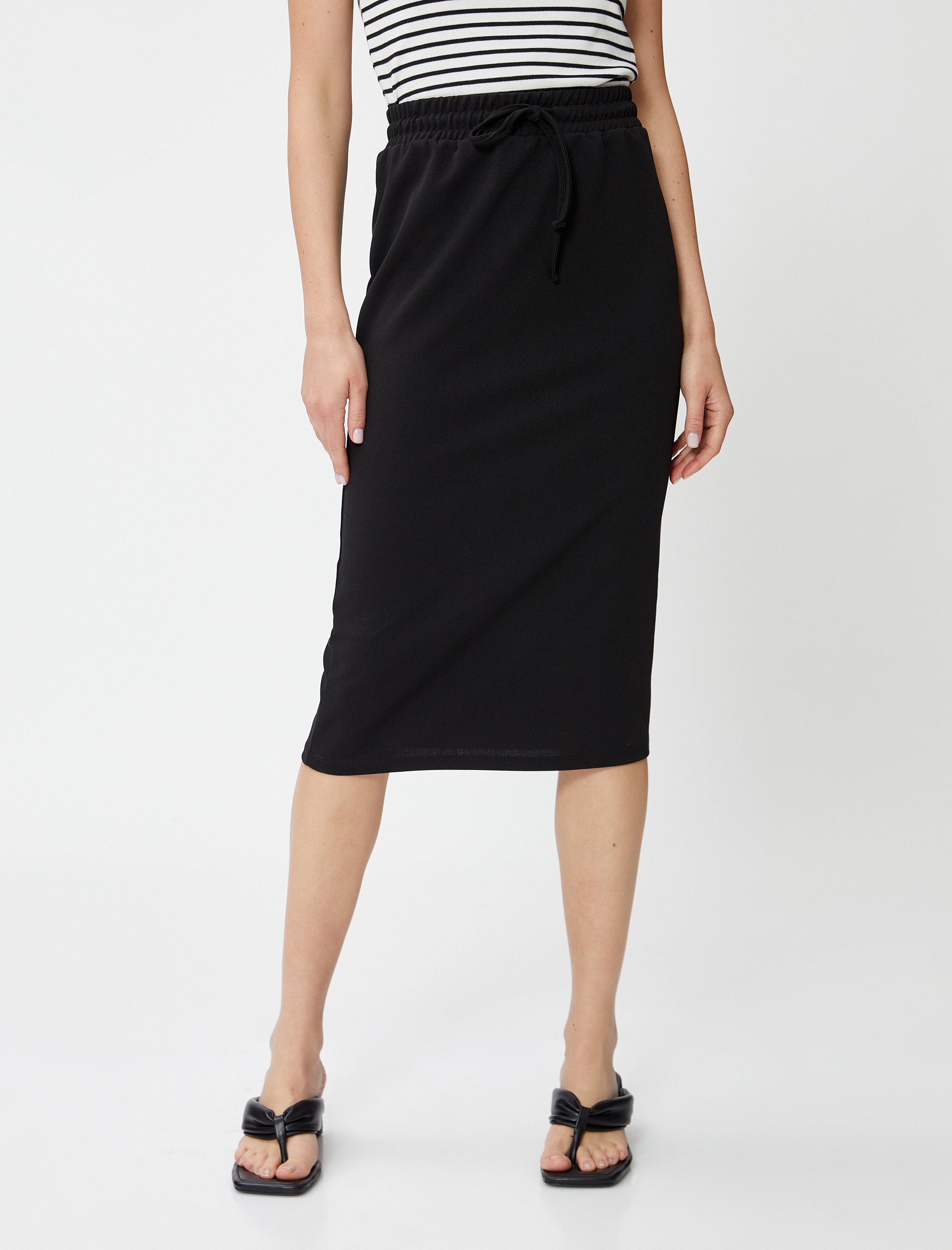   Midi Etek Beli Bağlamalı