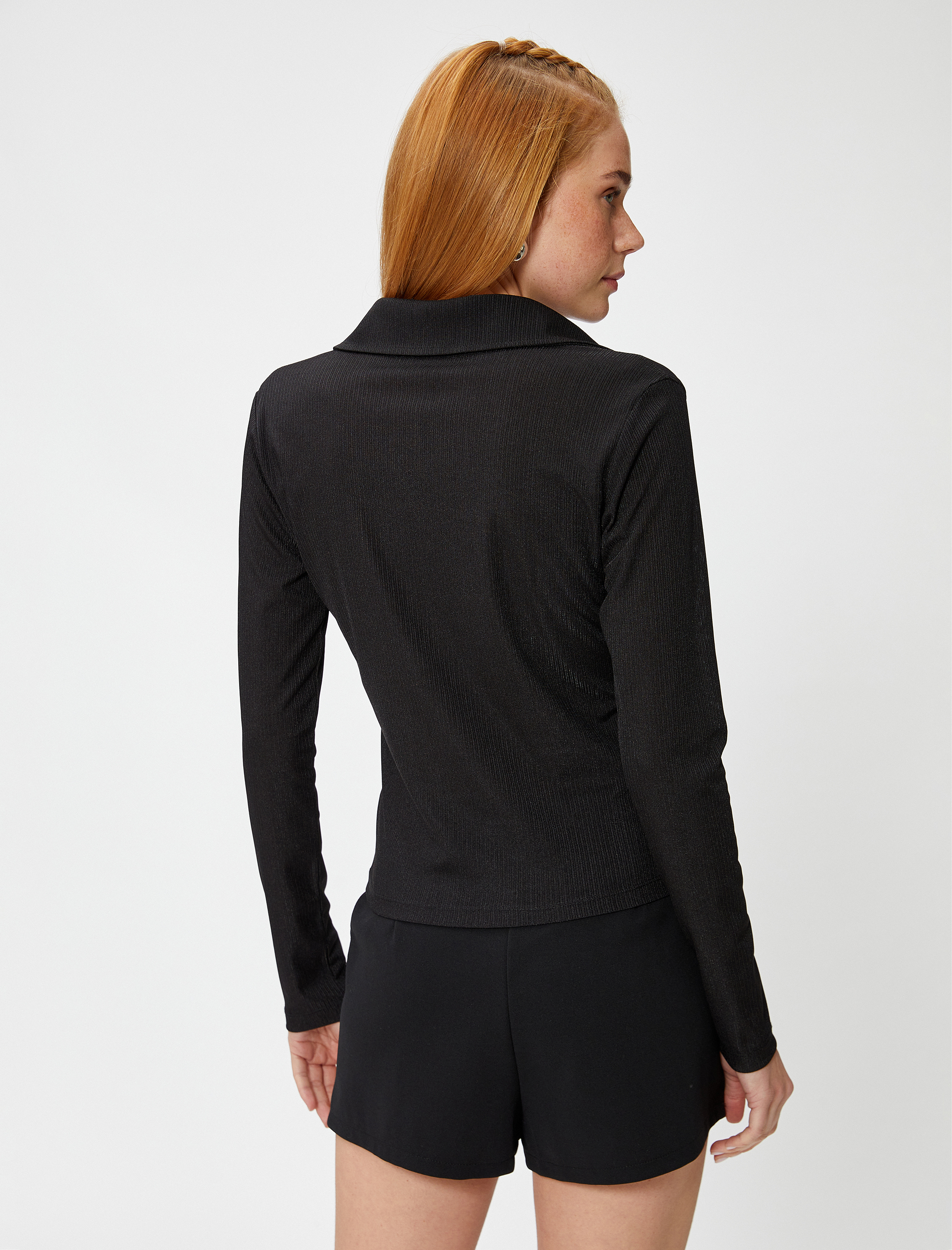   Drapeli Gömlek Uzun Kollu Slim Fit