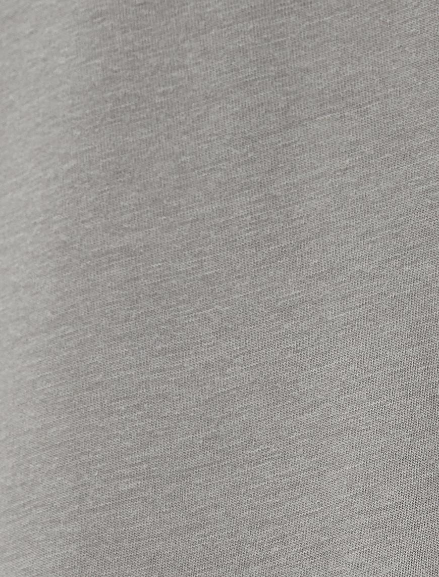   Basic Tişört Bisiklet Yaka Etiket Baskılı