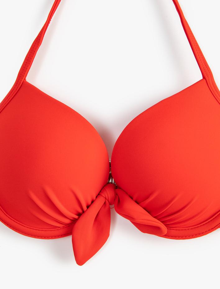  Push Up Bikini Üstü Dolgulu Balenli Boyundan Bağlamalı