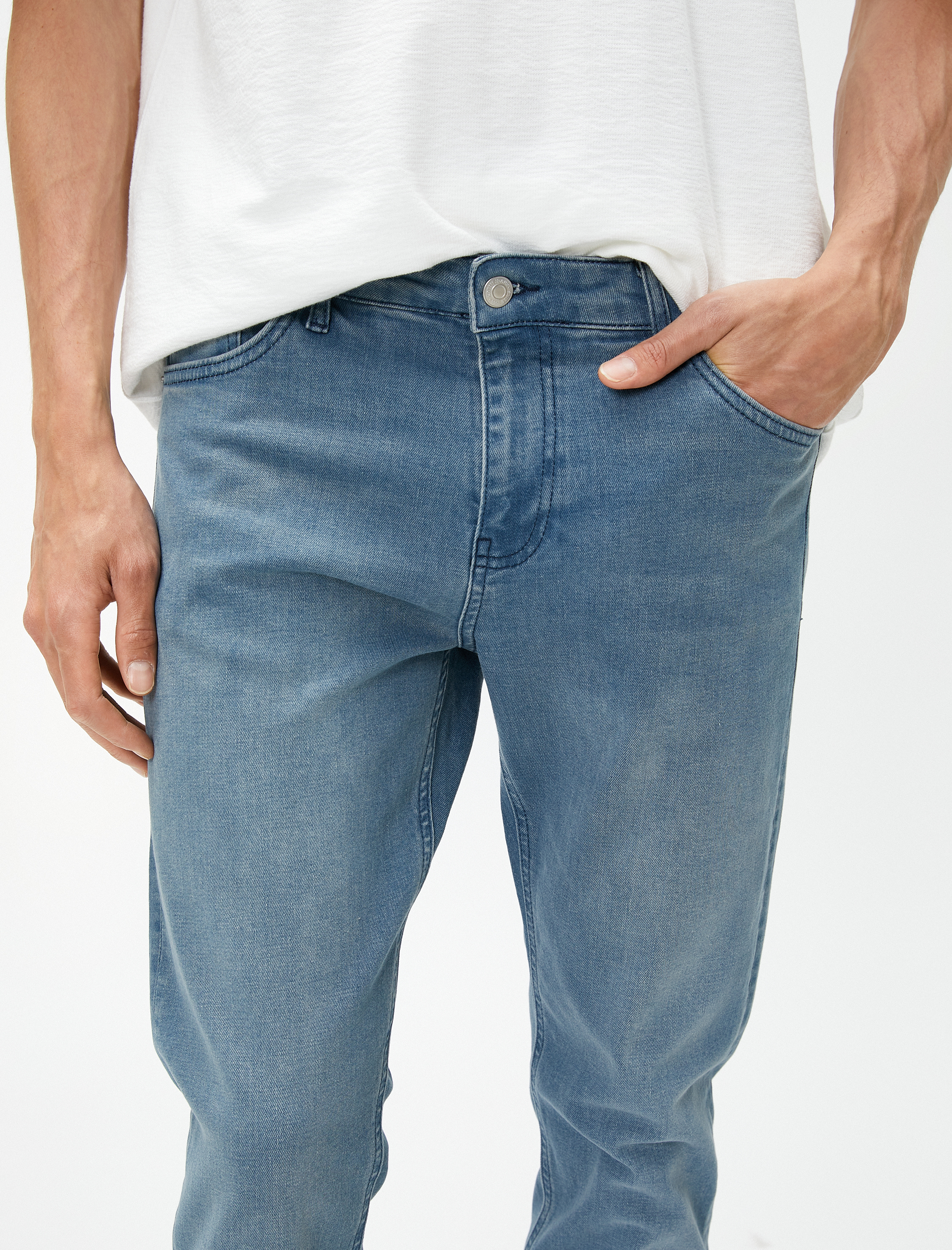 Koton Slim Fit Kot Pantolon - Brad Jean. 5