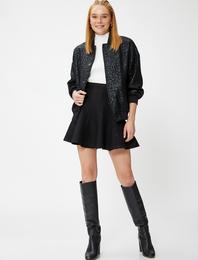 Mini Kloş Etek Payet Detaylı