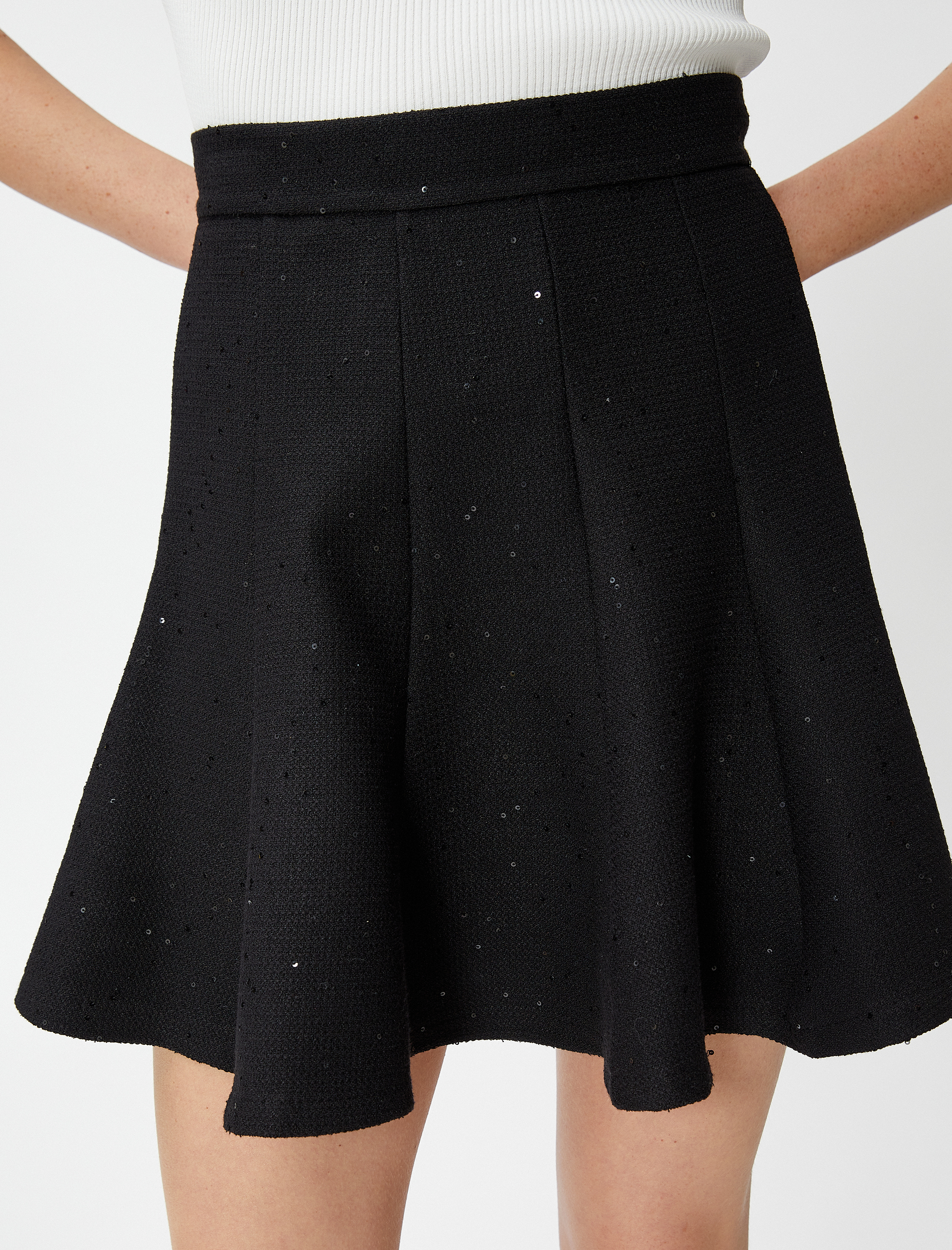   Mini Kloş Etek Payet Detaylı