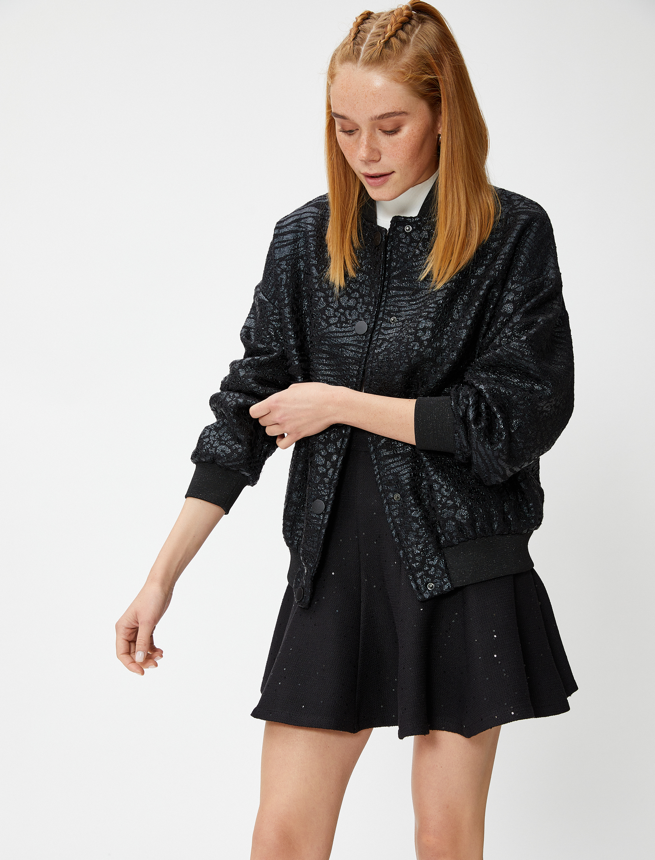   Mini Kloş Etek Payet Detaylı