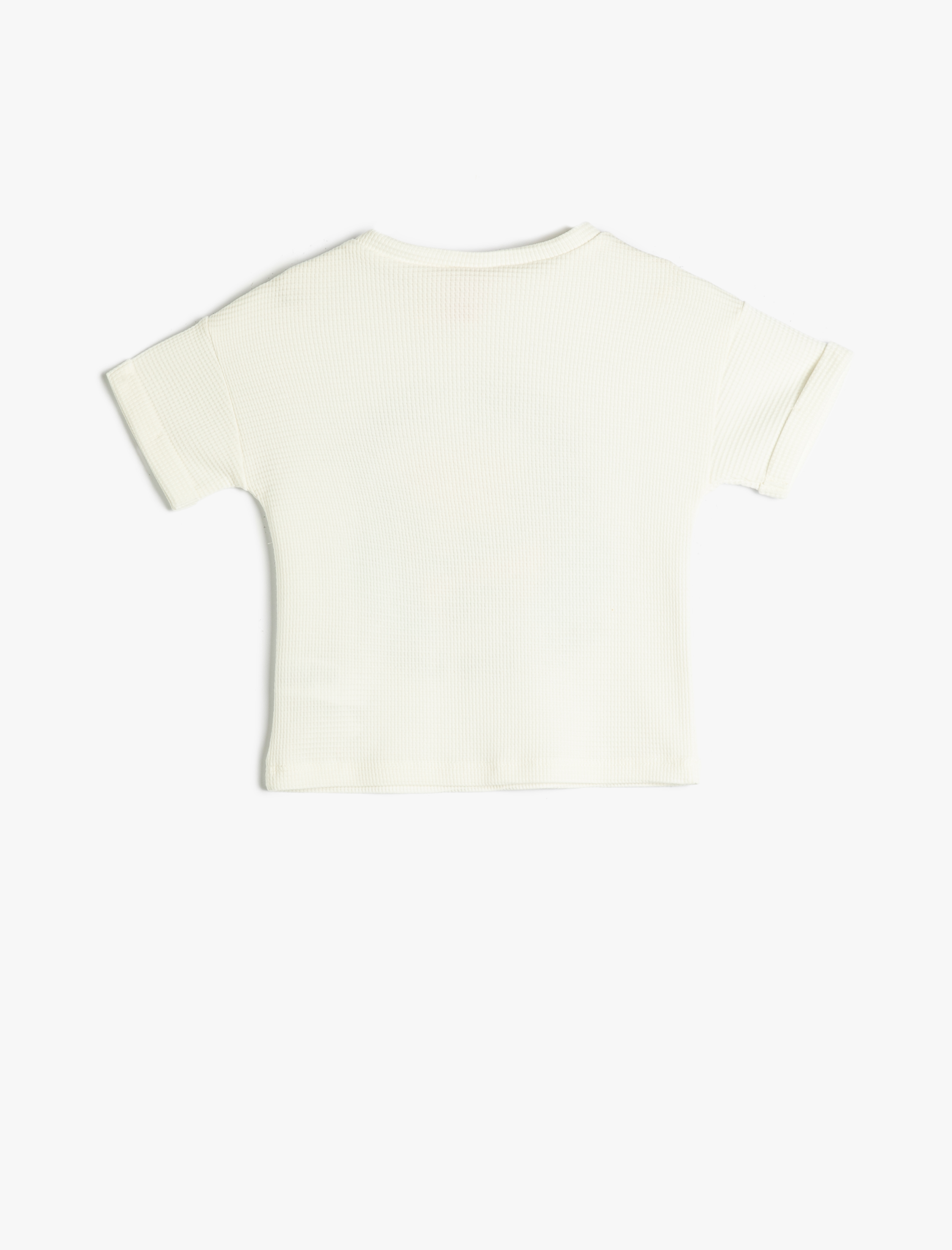  Erkek Bebek Tişört Yakası Düğmeli Bisiklet Yaka Baskılı Kısa Kollu Dokulu Pamuklu