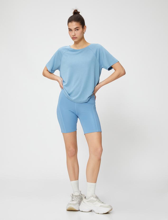  Modal Yoga Tişört Pencere Detaylı