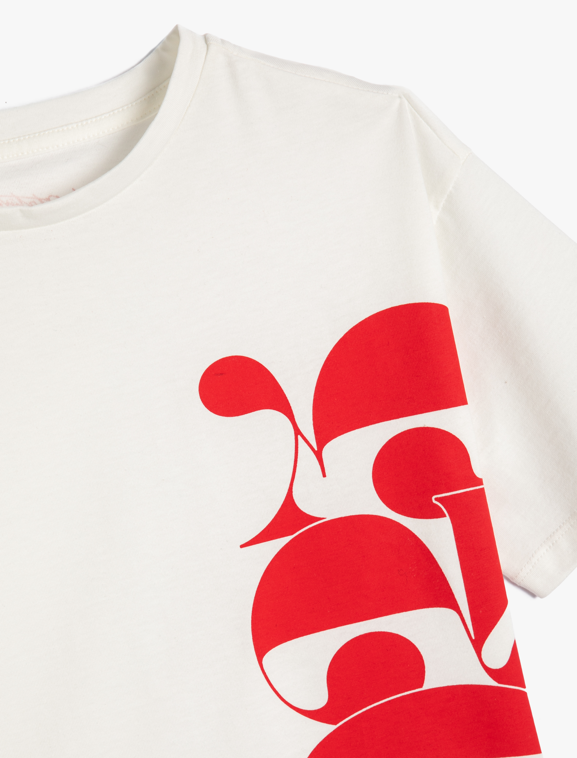  Kız Çocuk Tişört 1923 Baskılı Kısa Kollu Bisiklet Yaka Pamuklu