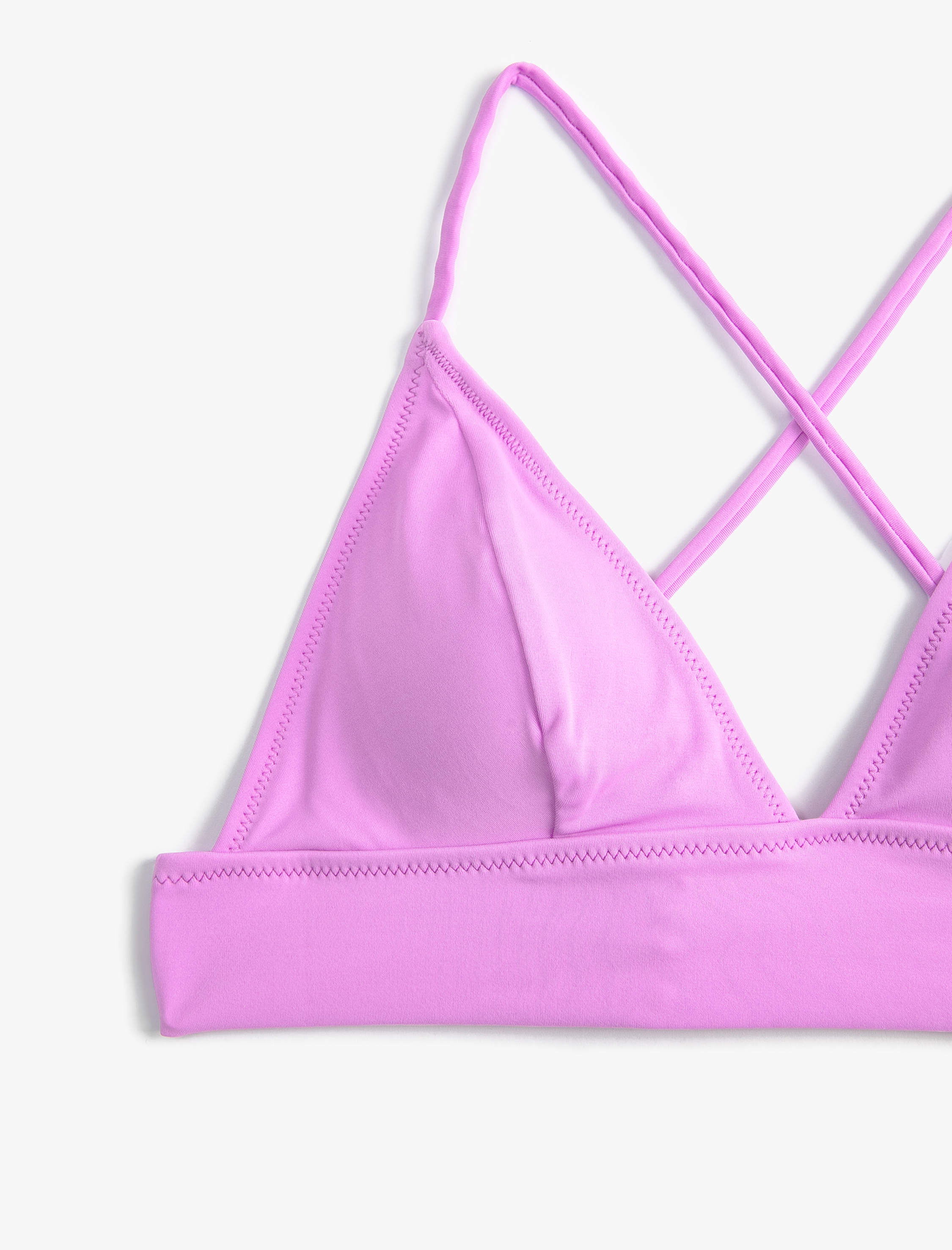   Bikini Üstü Bralet Çapraz Askılı Kaplı