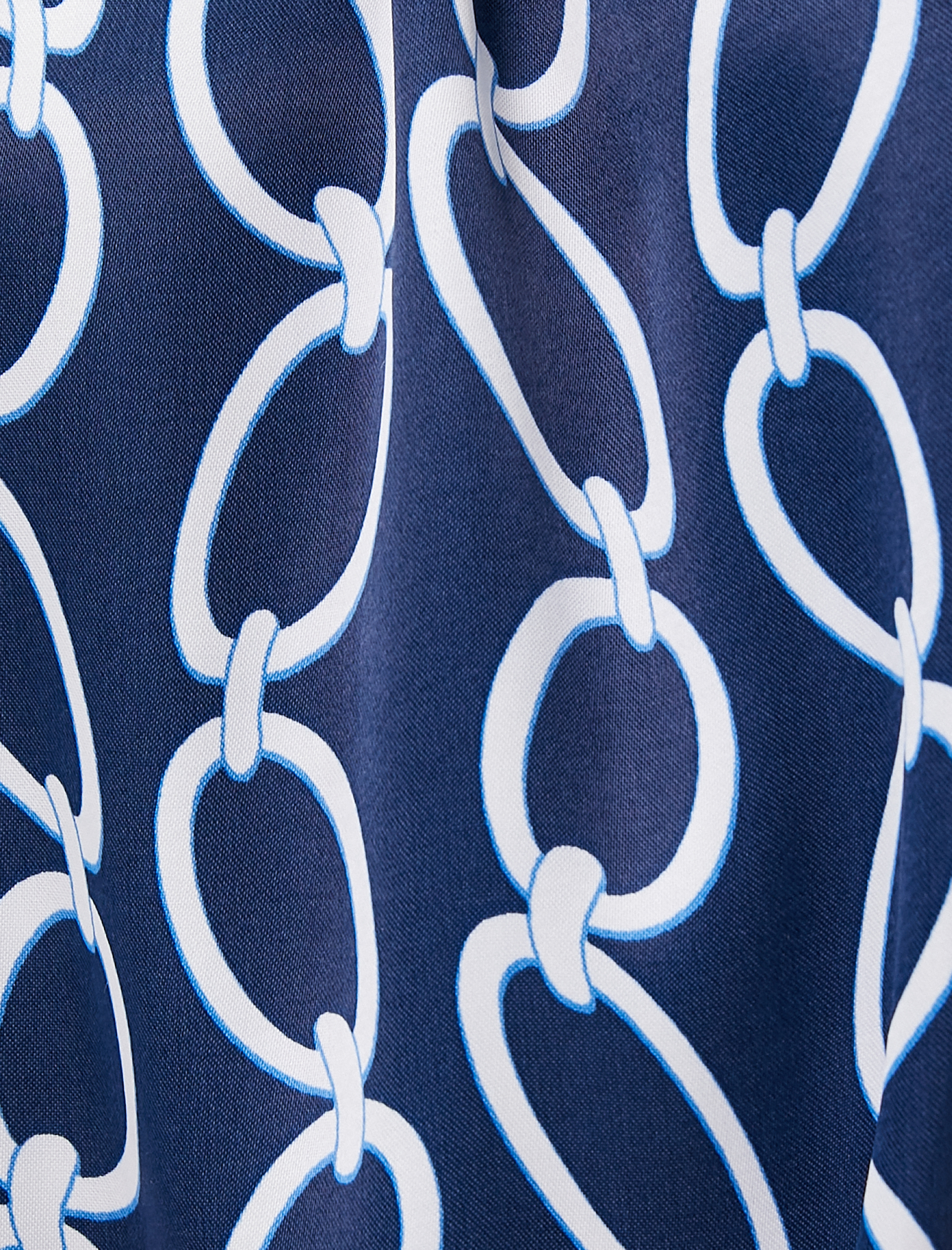   Zincir Baskılı Halter Yaka Bluz