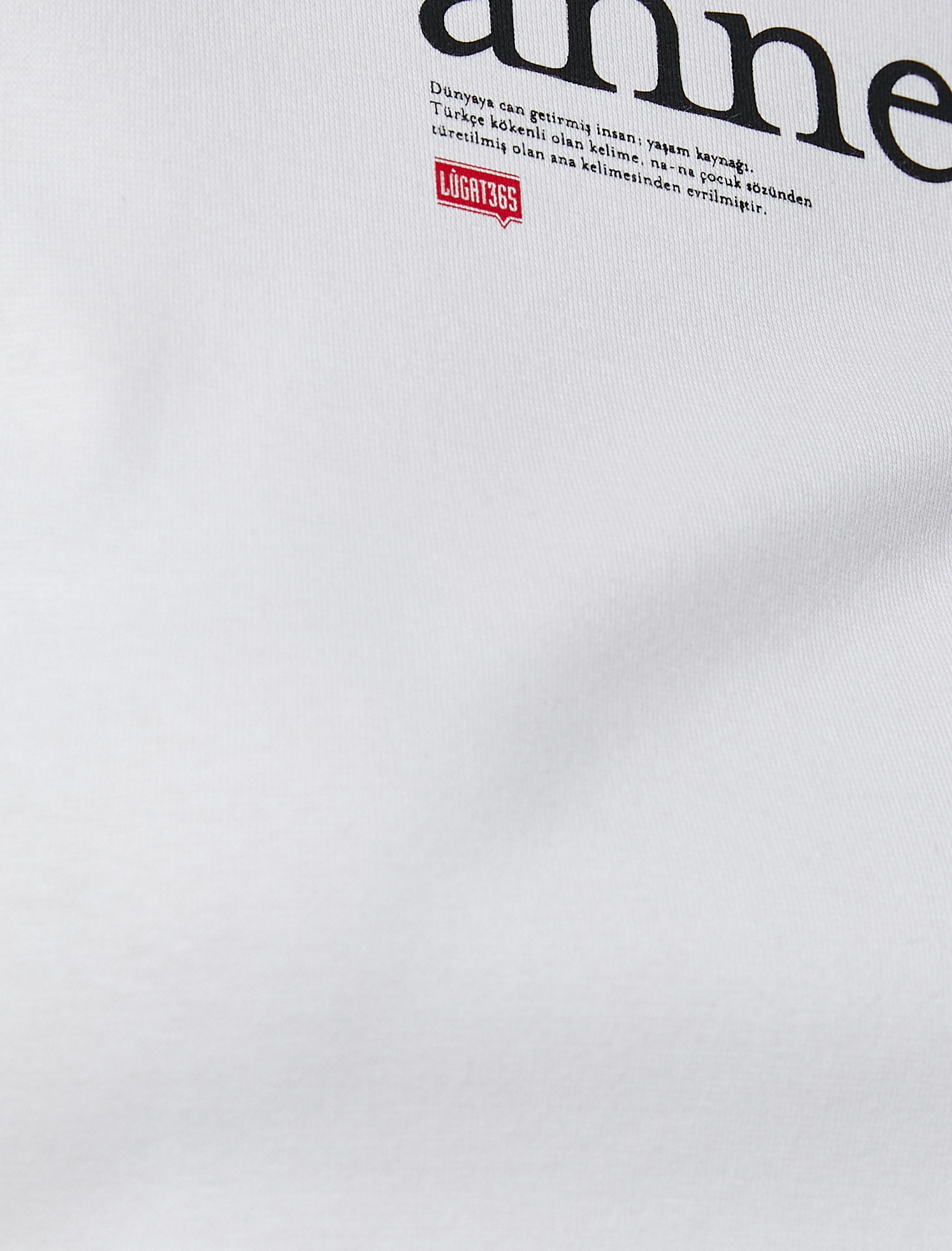 Lûgat365 Lisanslı Anne Baskılı Tişört Biye Detaylı