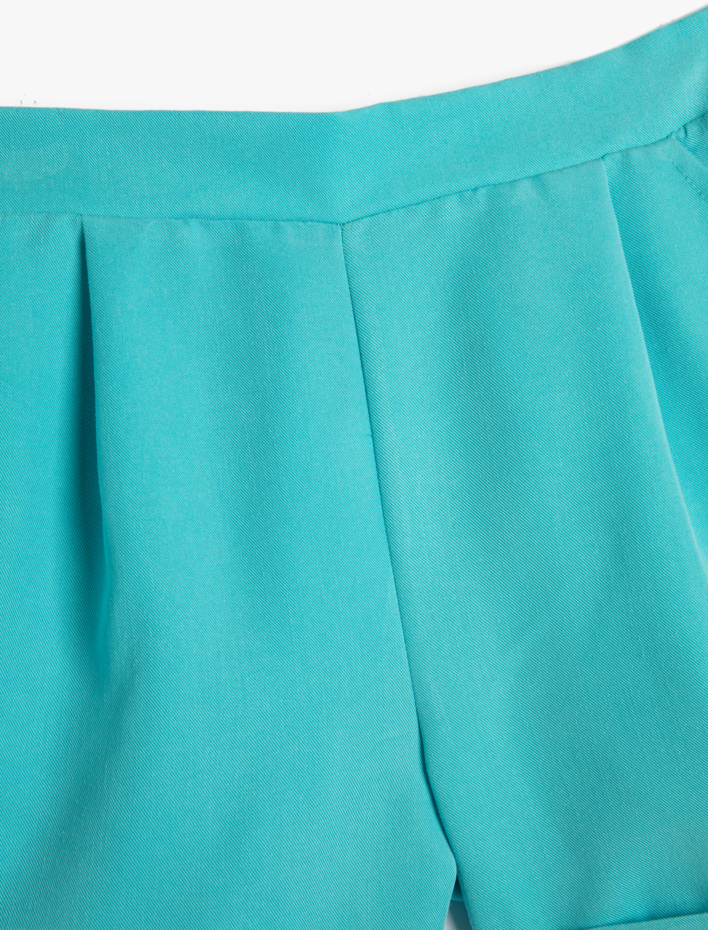  Kız Çocuk Şort Beli Lastikli Modal Kumaş Cepli Pile Detaylı