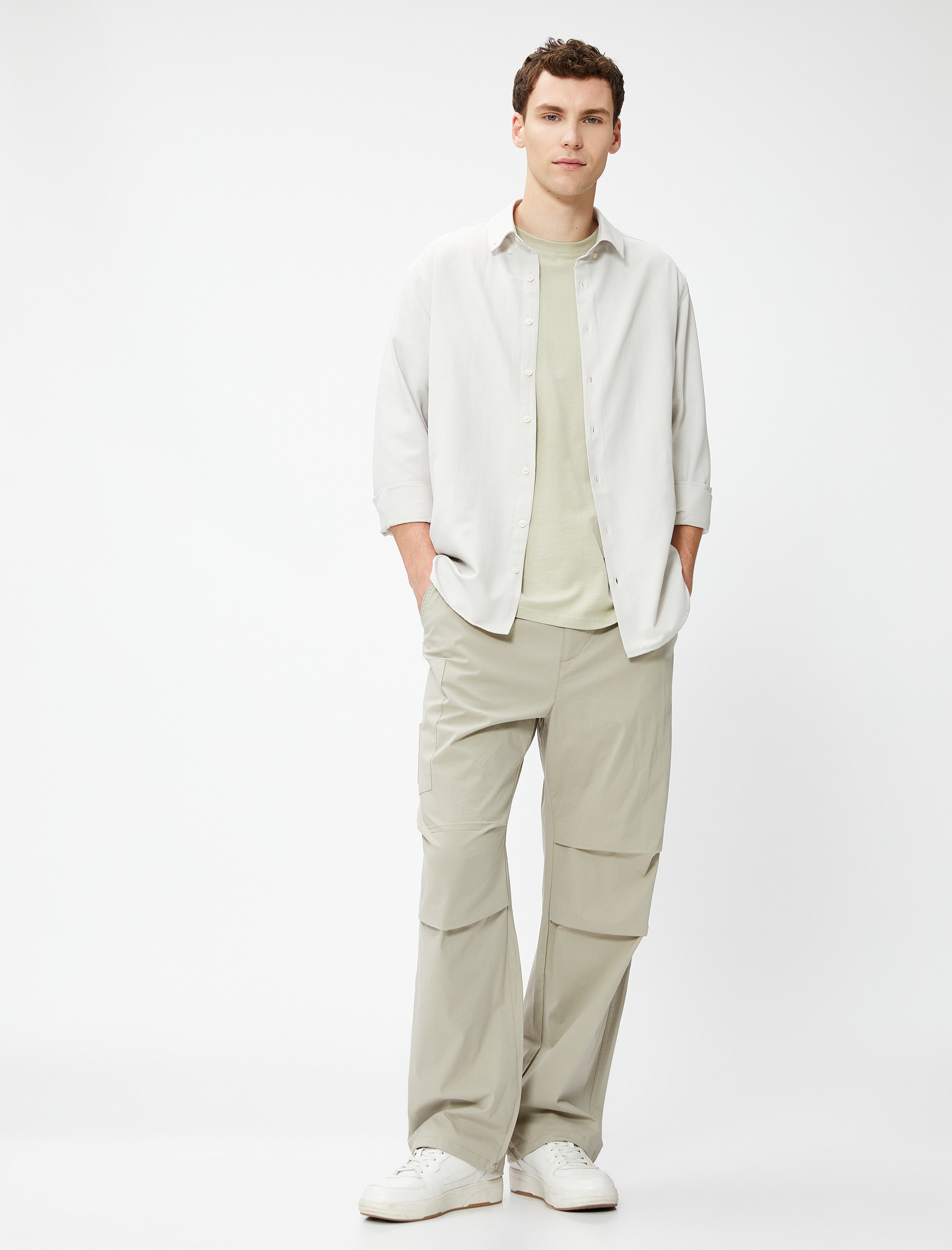   Basic Gömlek Klasik Manşet Yaka Uzun Kollu Düğmeli Non Iron