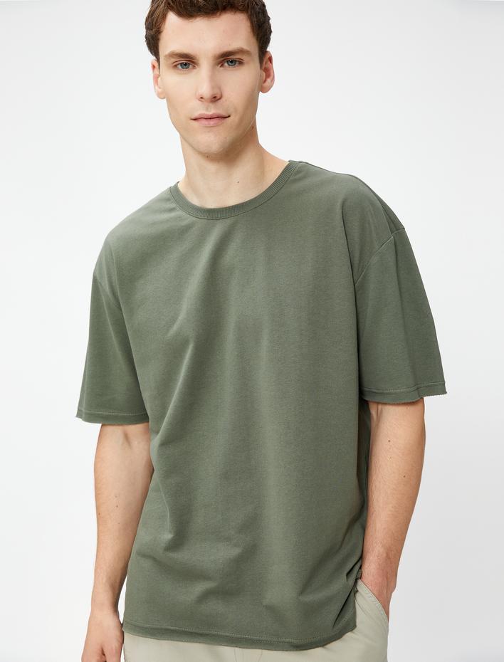  Basic Tişört Bisiklet Yaka Kısa Kollu Pamuklu