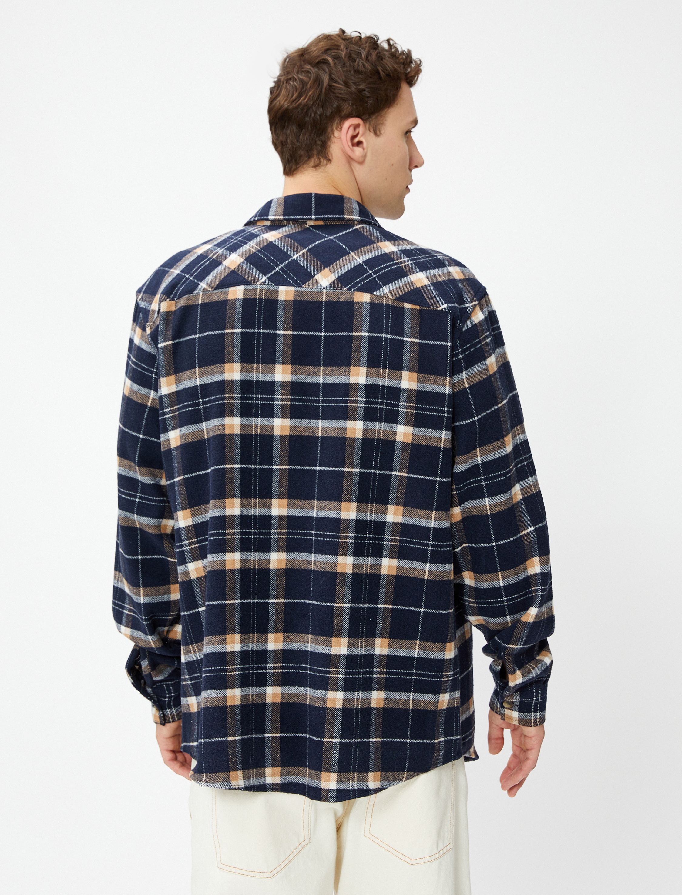   Oduncu Gömleği Klasik Yaka Cep Detaylı Uzun Kollu