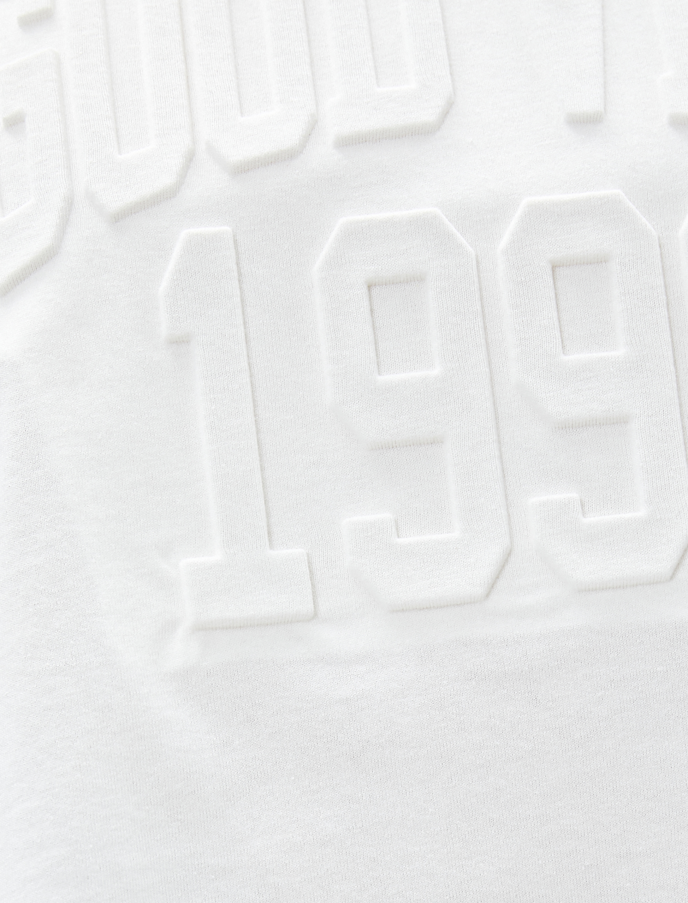   Crop Tişört Kabartmalı Bisiklet Yaka Kısa Kollu Pamuklu