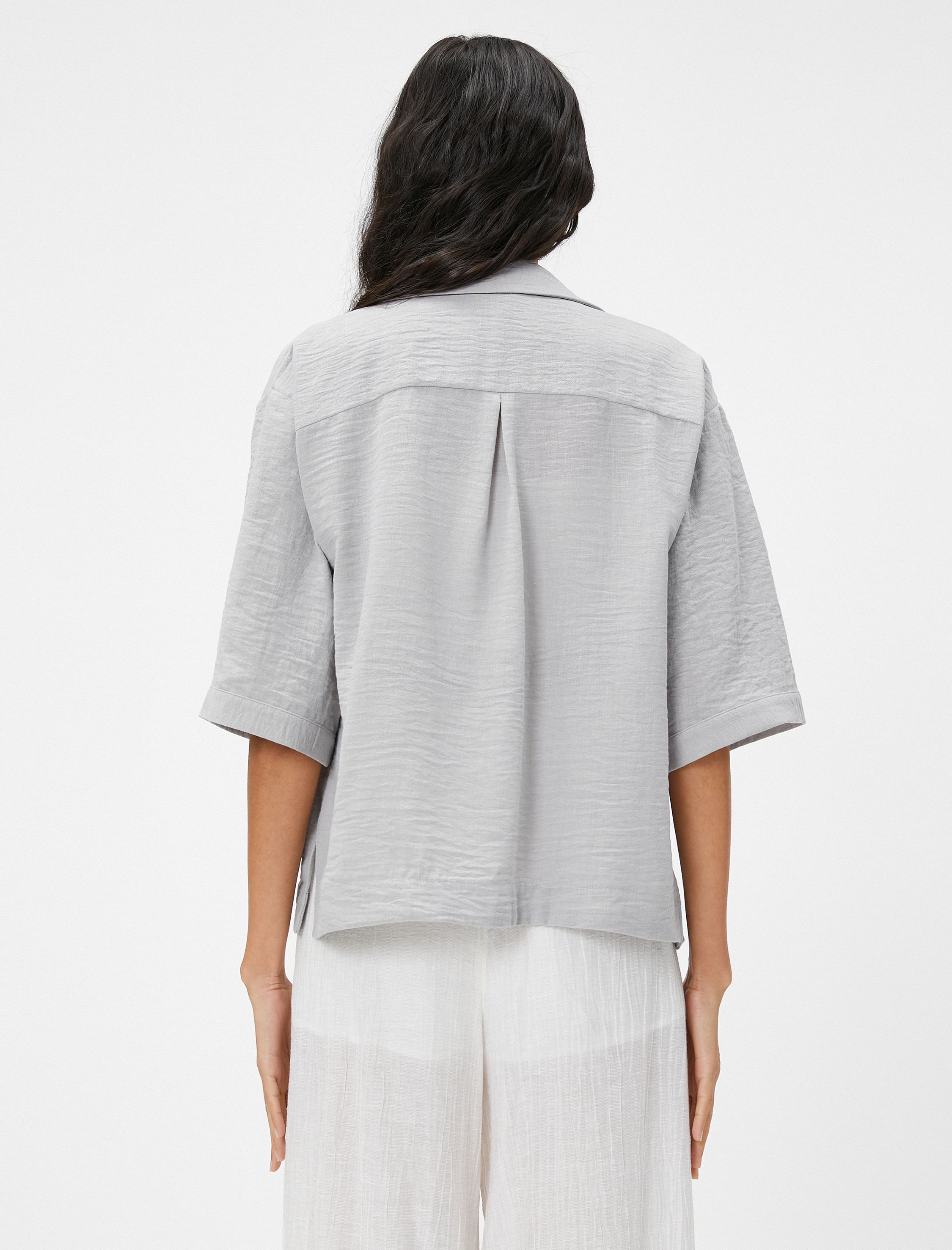   Oversize Gömlek Kısa Kollu