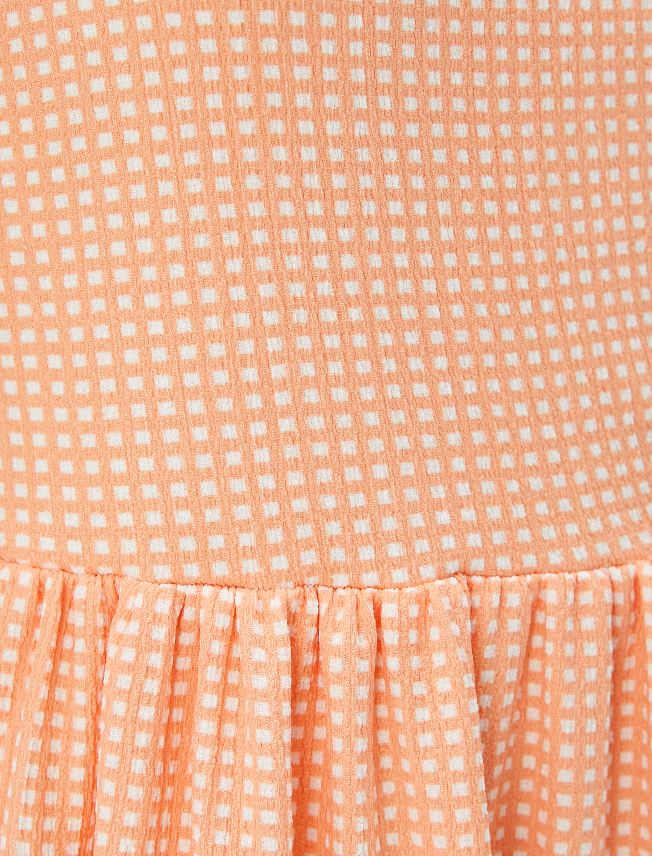   Midi Elbise Kare Yaka Volanlı Bağlama Detaylı Fiyonk Detaylı Bürümcük