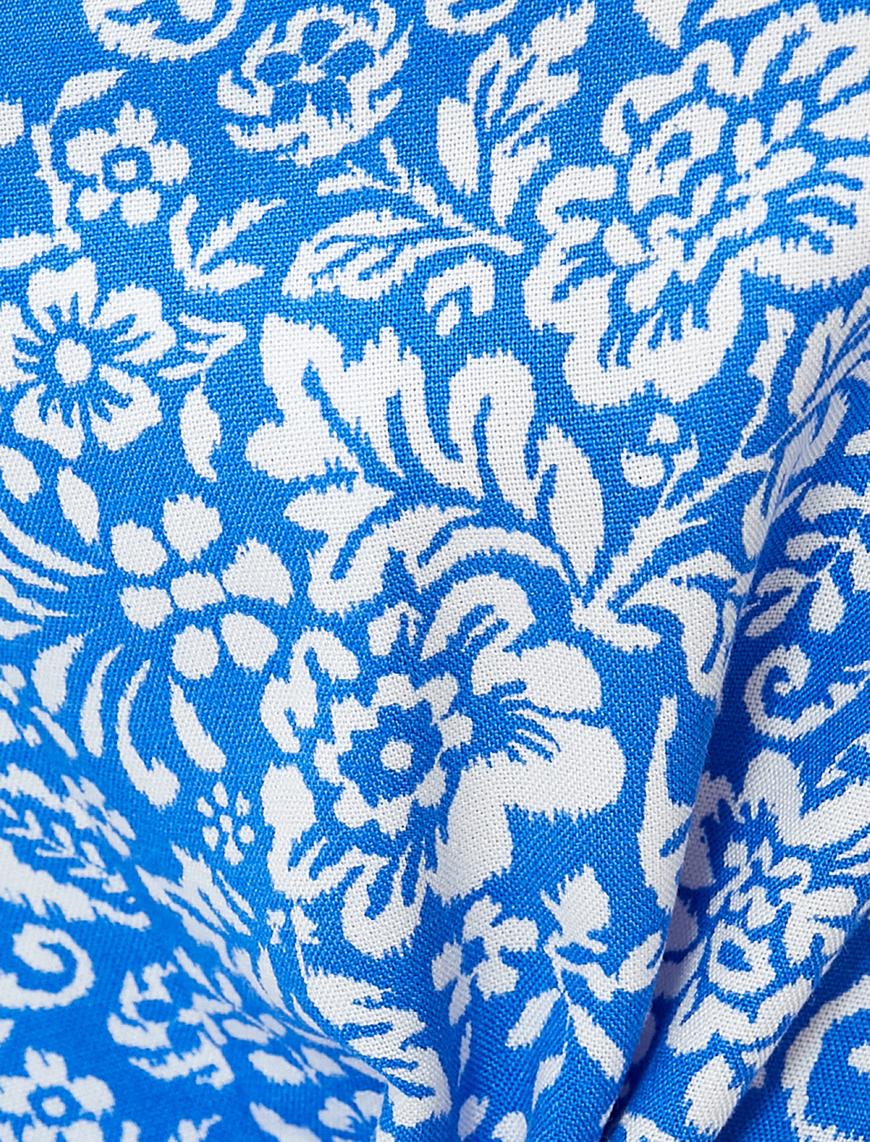   Crop Bluz Önden Bağlamalı Gömlek Yaka Ecovero® Viscose