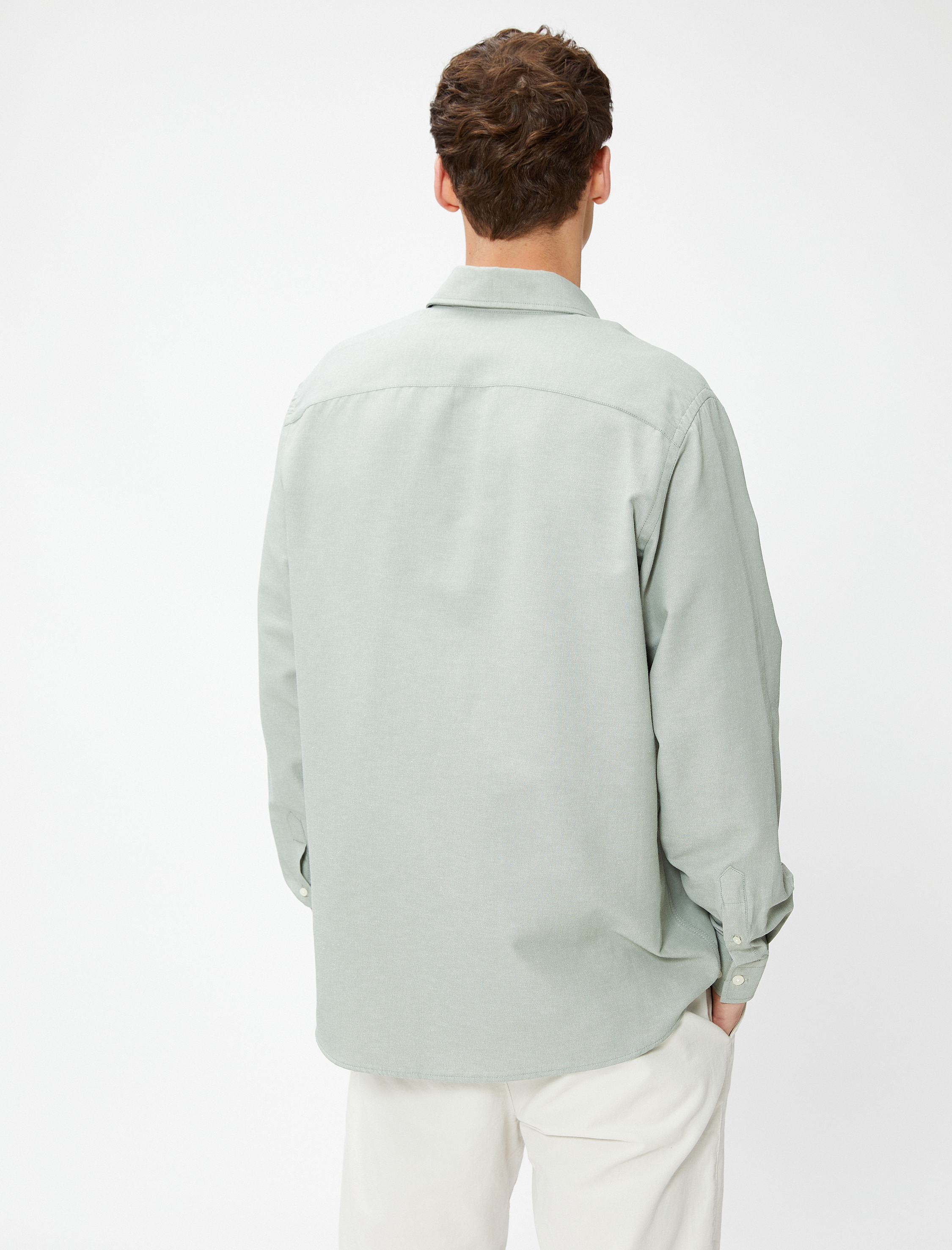   Basic Gömlek Klasik Manşet Yaka Uzun Kollu Düğmeli Non Iron