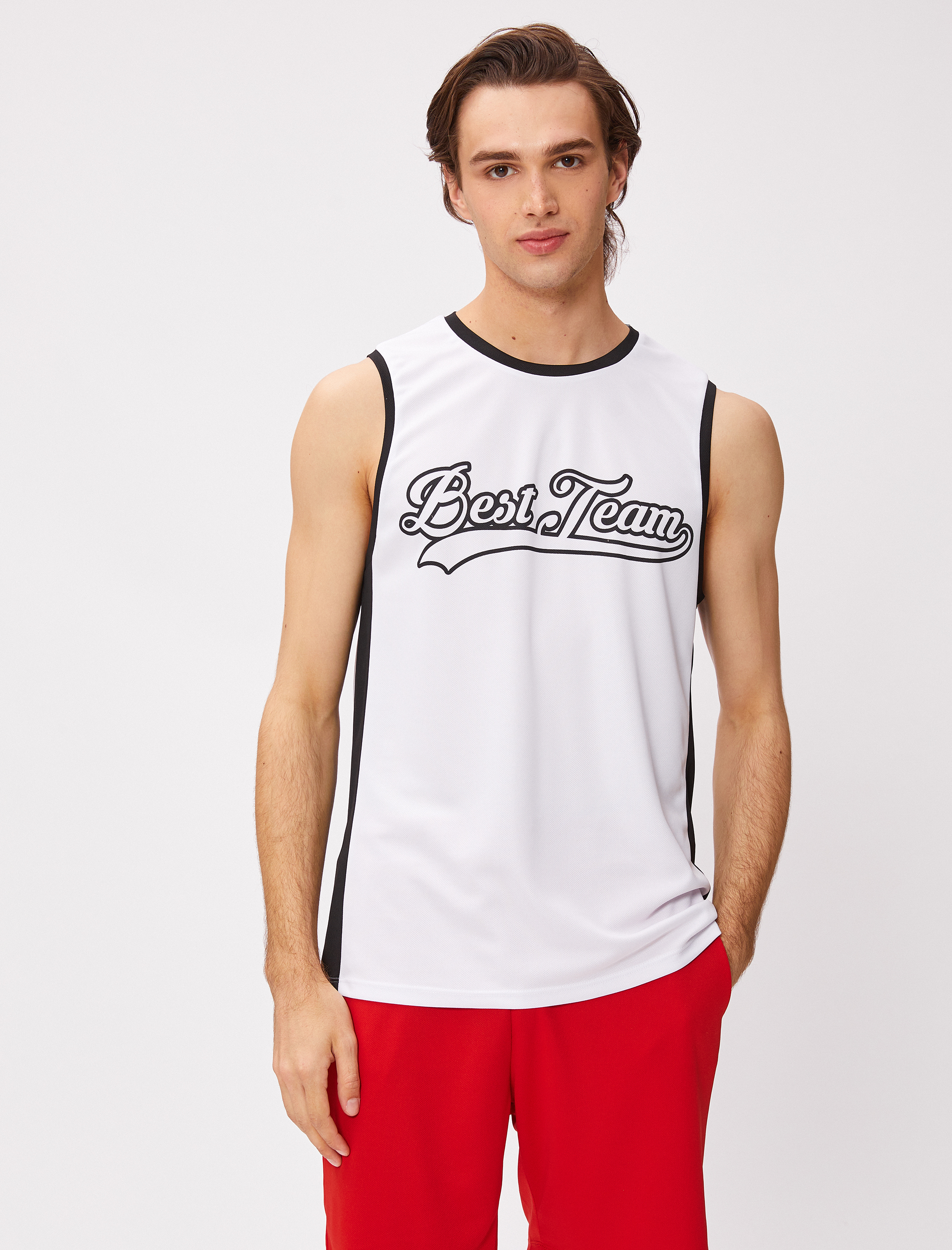   Sporcu Atleti Kolej Baskılı Bisiklet Yaka