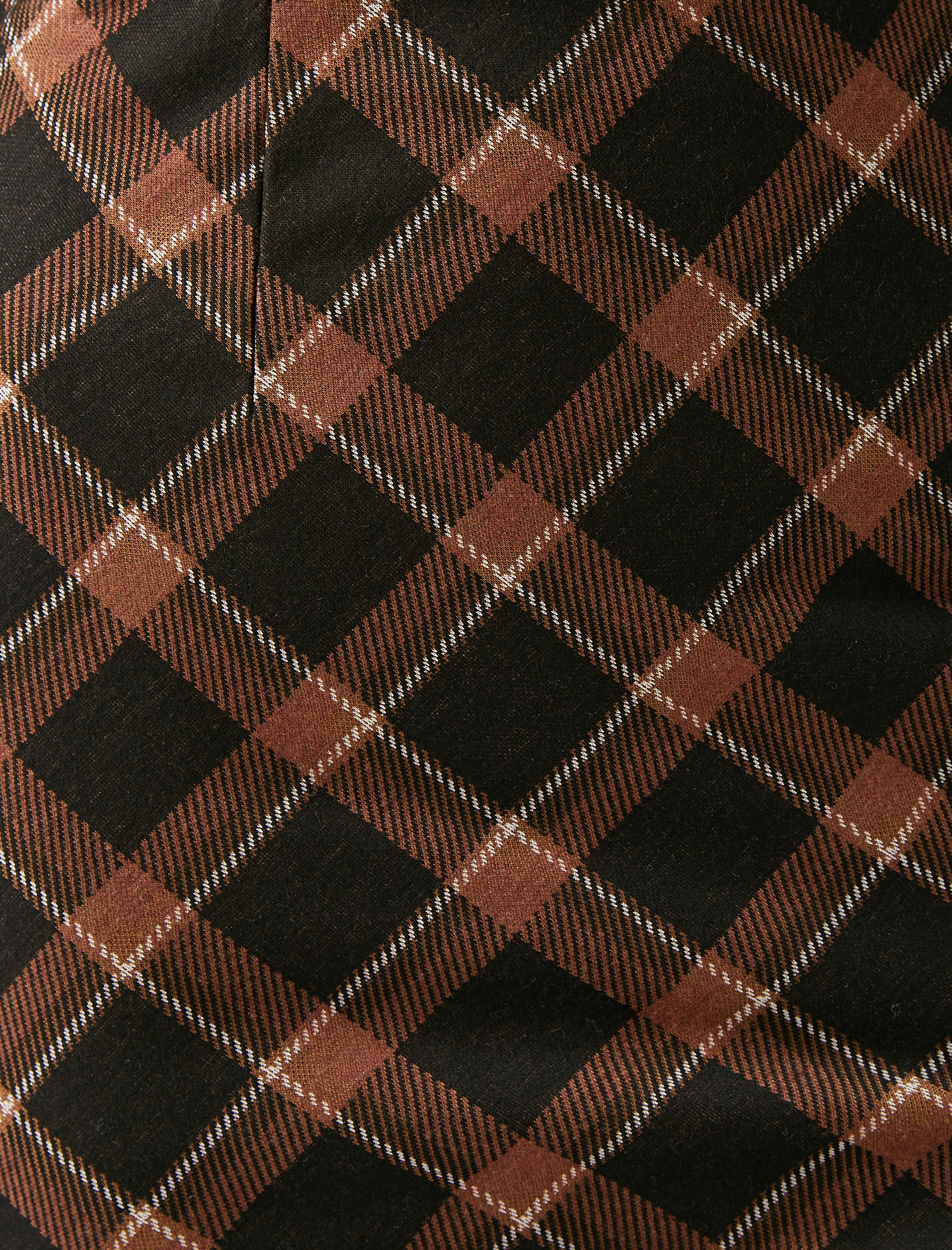   Mini Kalem Etek Yırtmaç Detaylı Ekoseli