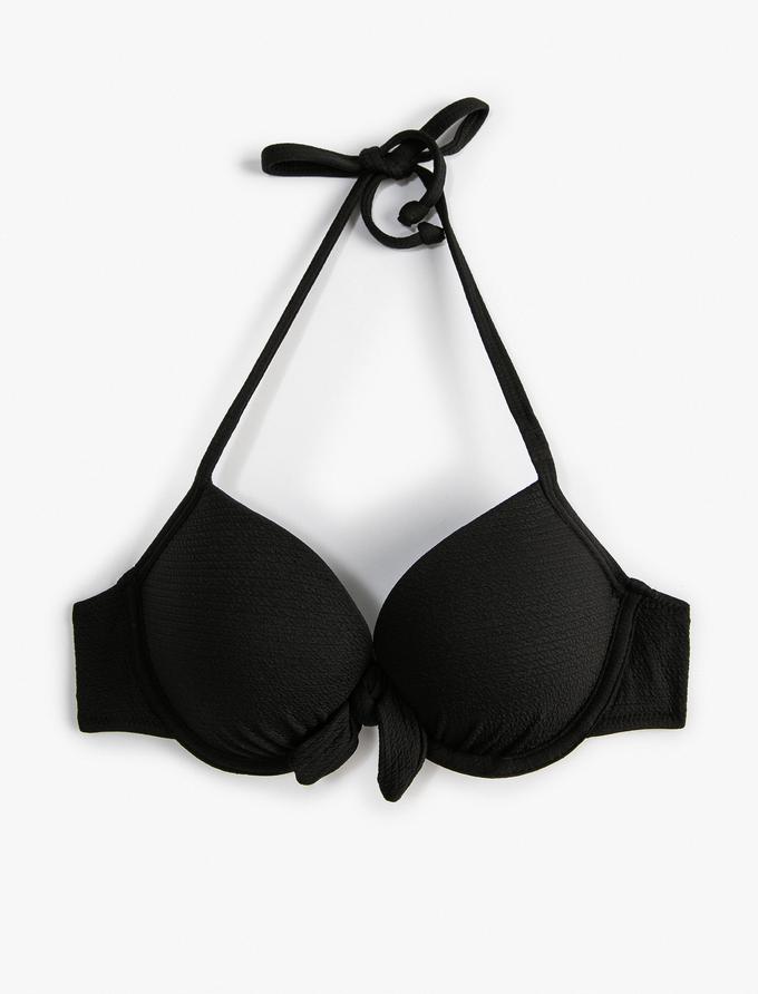 Düz Halter Düğümlü Bikini Takımı
