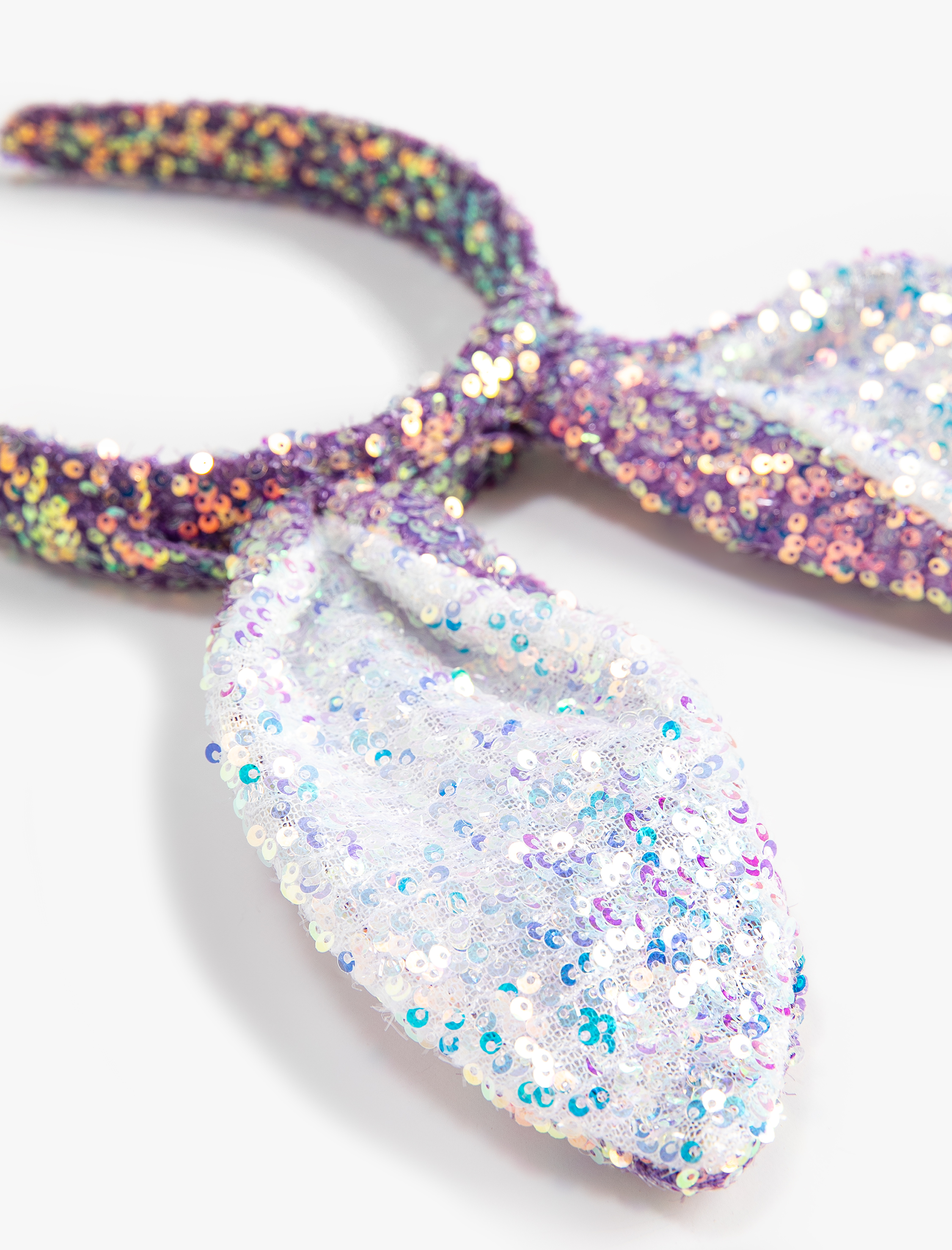  Kız Çocuk Taç Kulak Aplikeli Pul-Payet İşlemeli