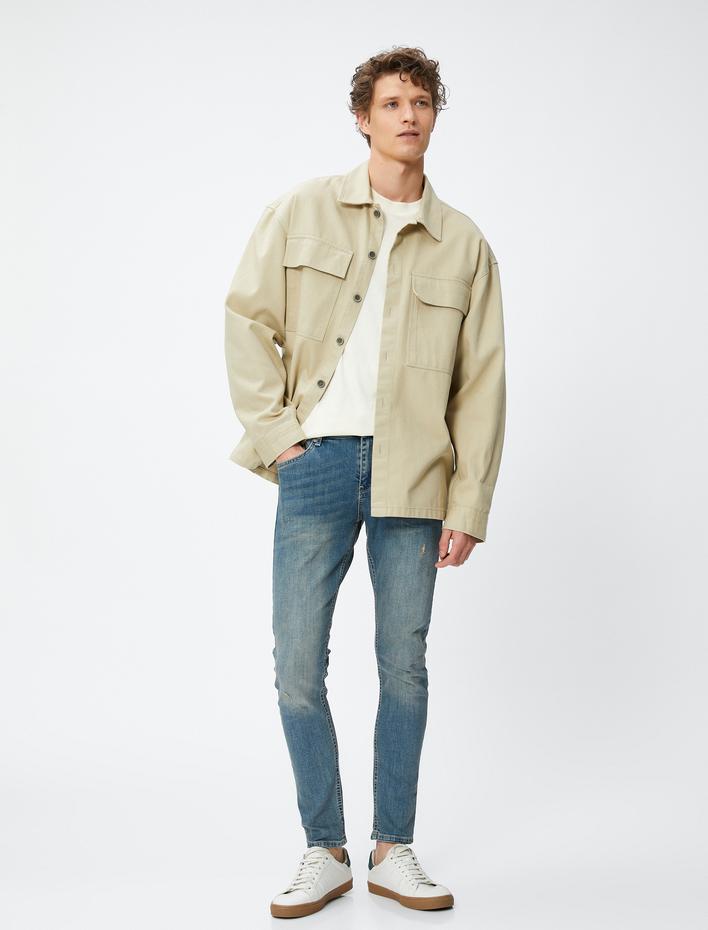  Super Skinny Fit Yırtık Kot Pantolon - Justin Jean