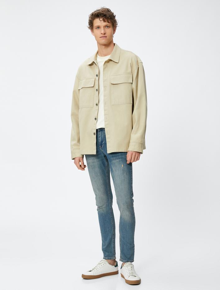  Super Skinny Fit Yırtık Kot Pantolon - Justin Jean