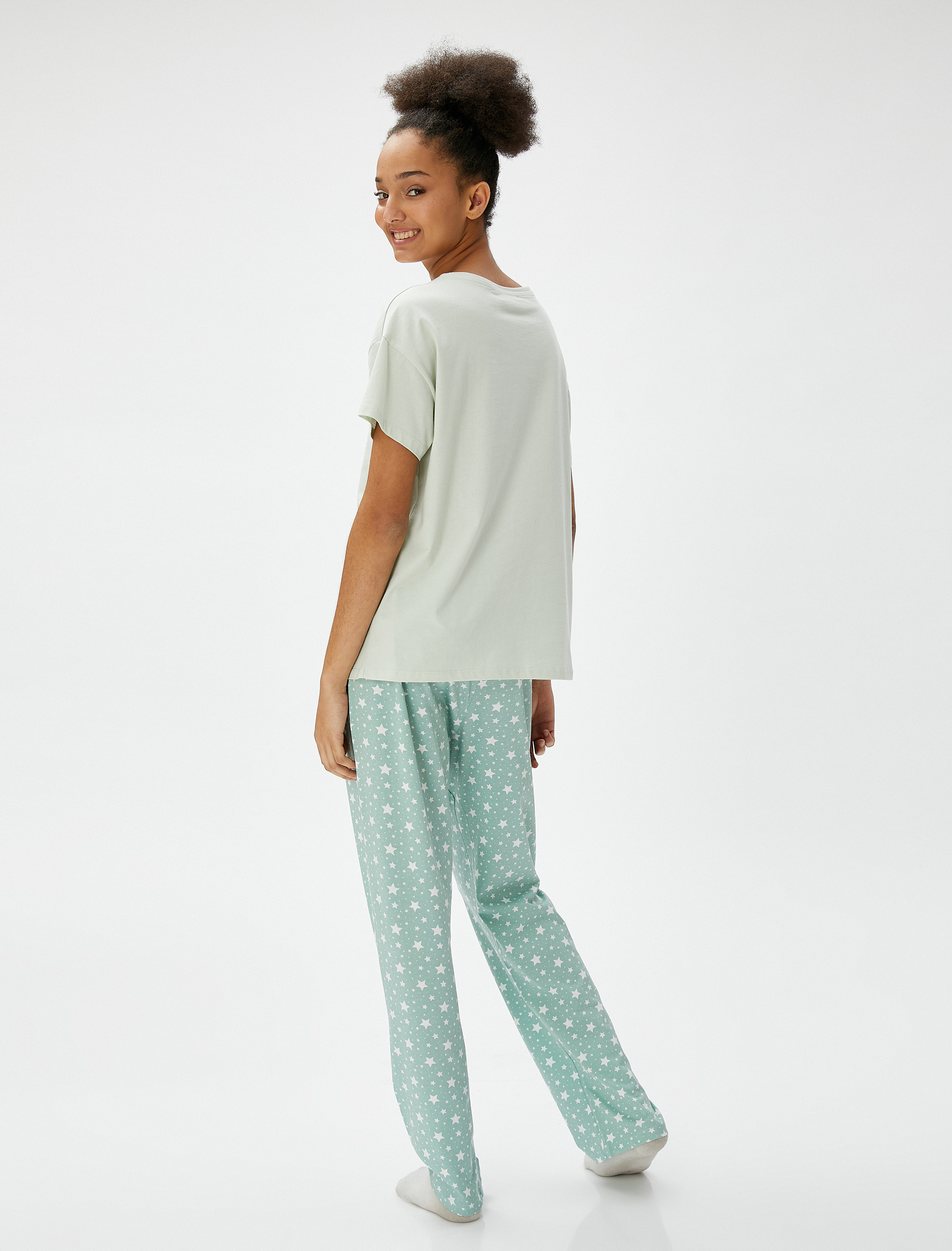   Pijama Takımı Kısa Kollu Baskılı Rahat Kesim