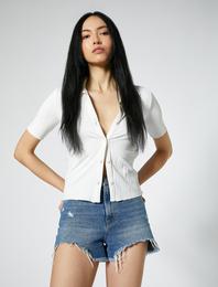 Kısa Kollu Gömlek Dar Kesim