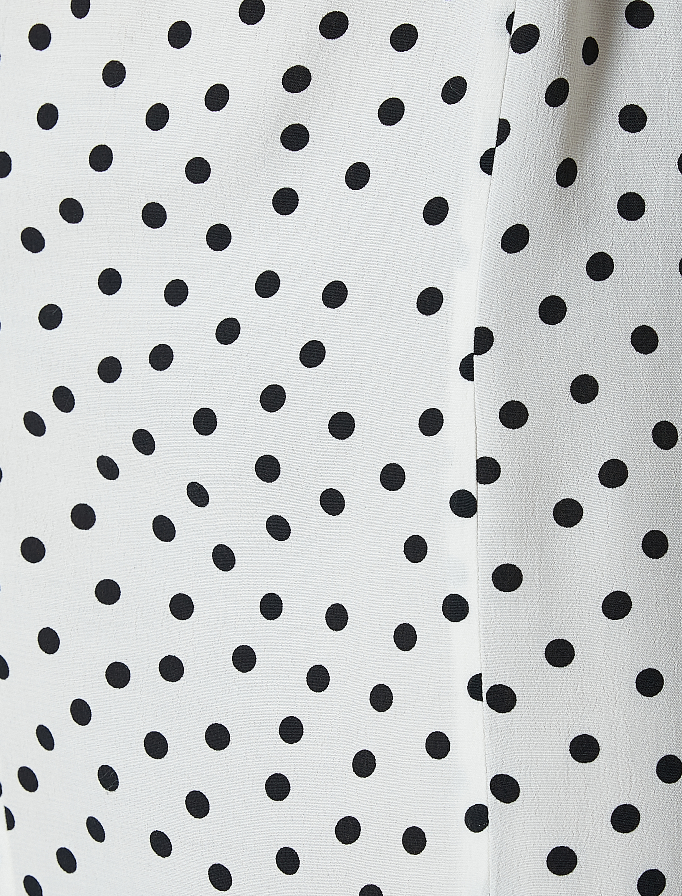   Puantiyeli Elbise Midi Boy Viskon Yırtmaçlı Kare Yaka