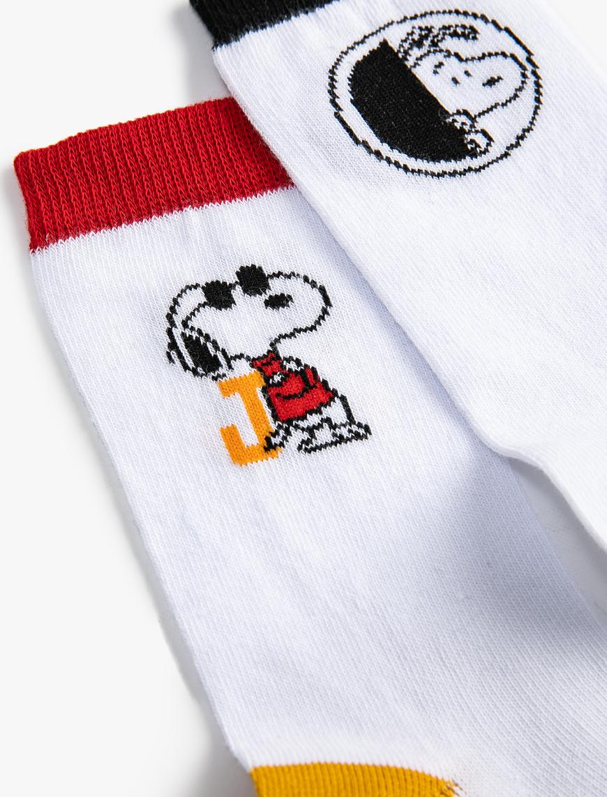  Erkek Çocuk Snoopy Çorap Seti Lisanslı 2'li
