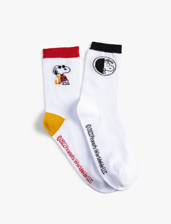 Erkek Çocuk Snoopy Çorap Seti Lisanslı 2'li