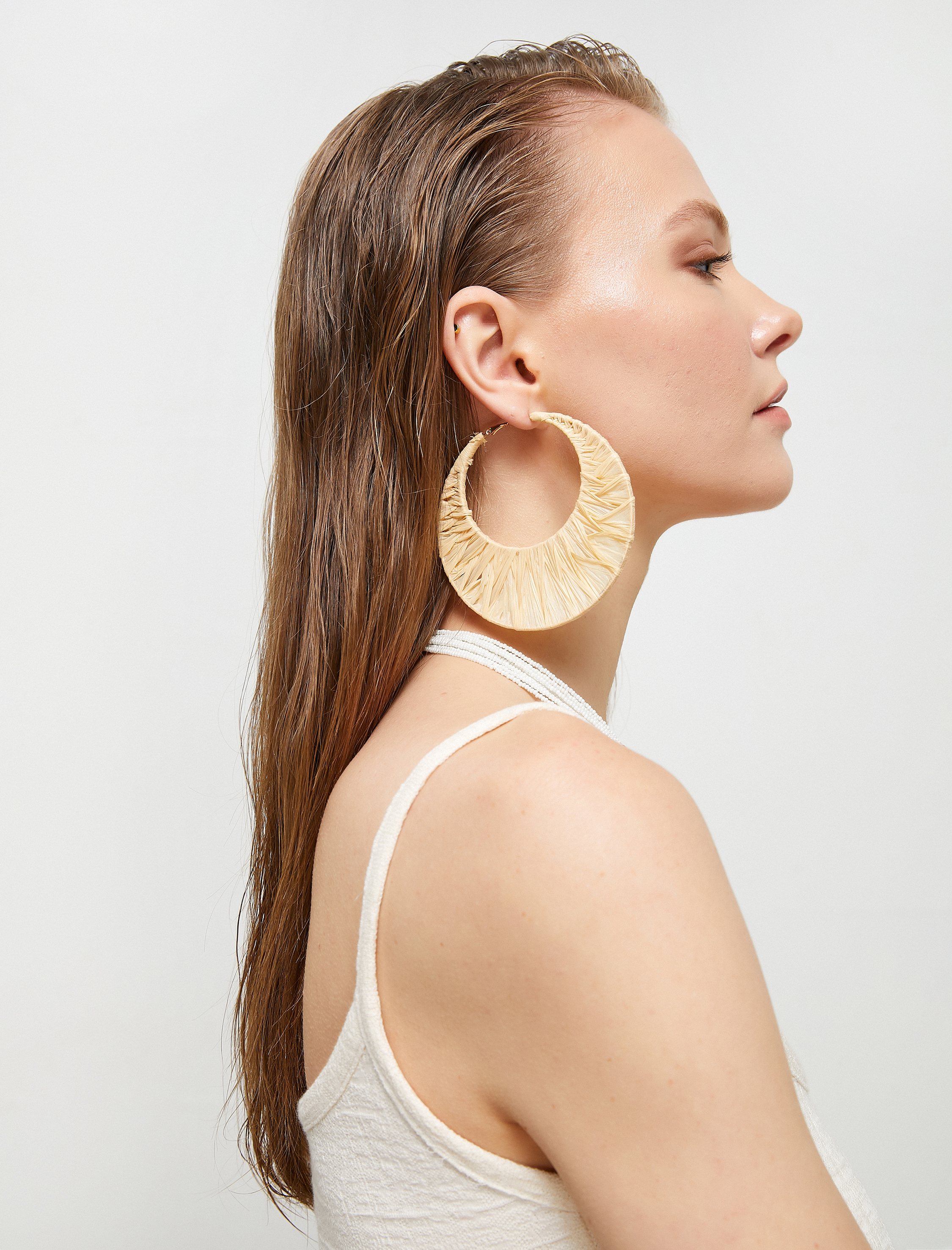  Kadın Küpe Halka Doğal Dokulu