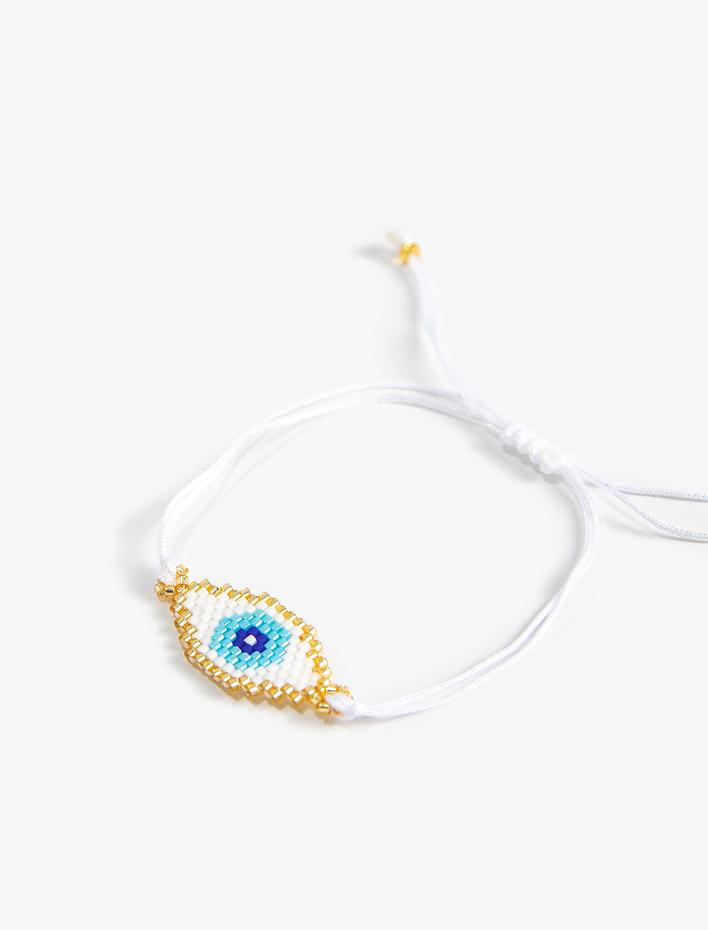 Kadın Bileklik Nazar Boncuk Detaylı Geleneksel Motifli